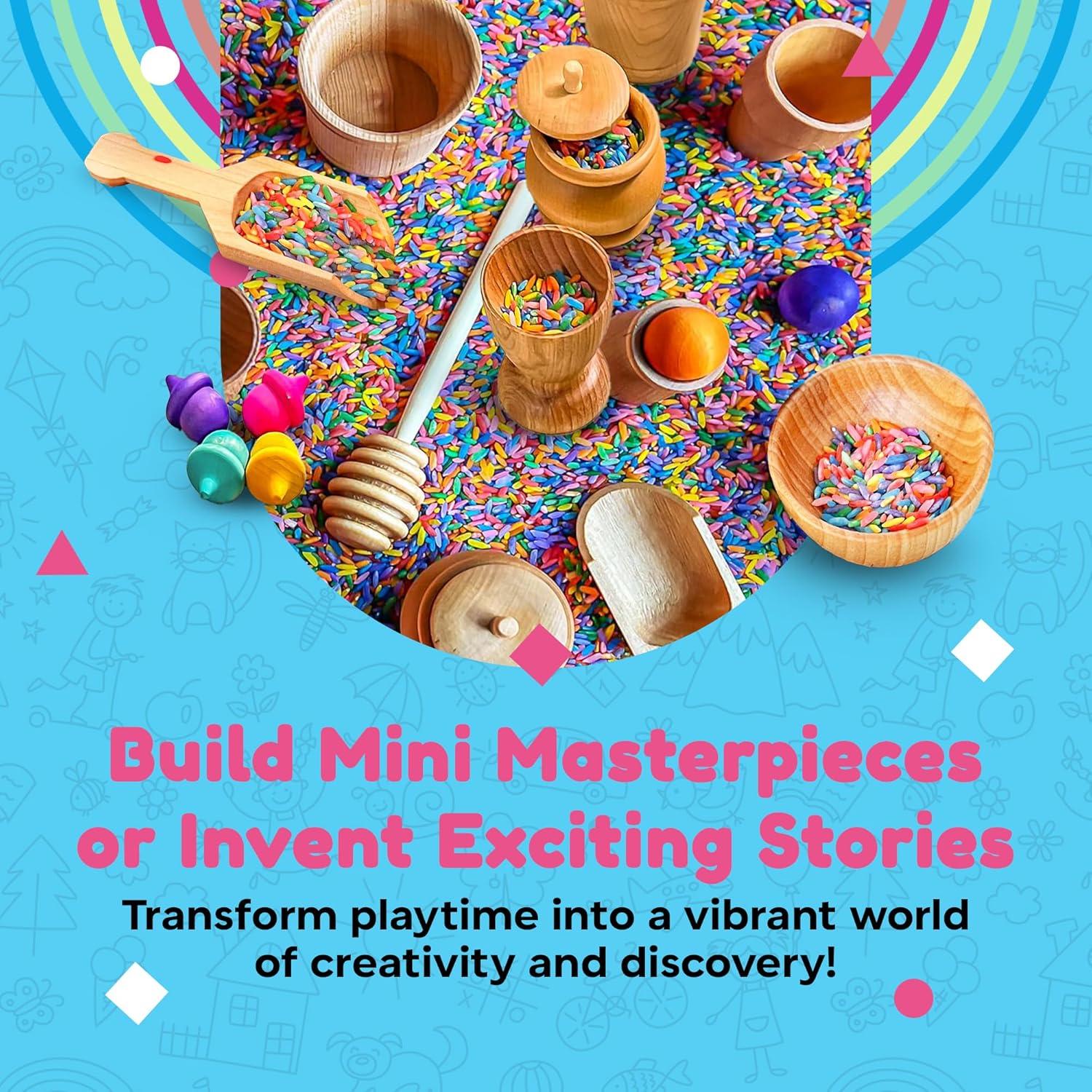 Set de Juego Sensorial 10 Piezas Arroz Arcoíris Sensory-N-Stuff