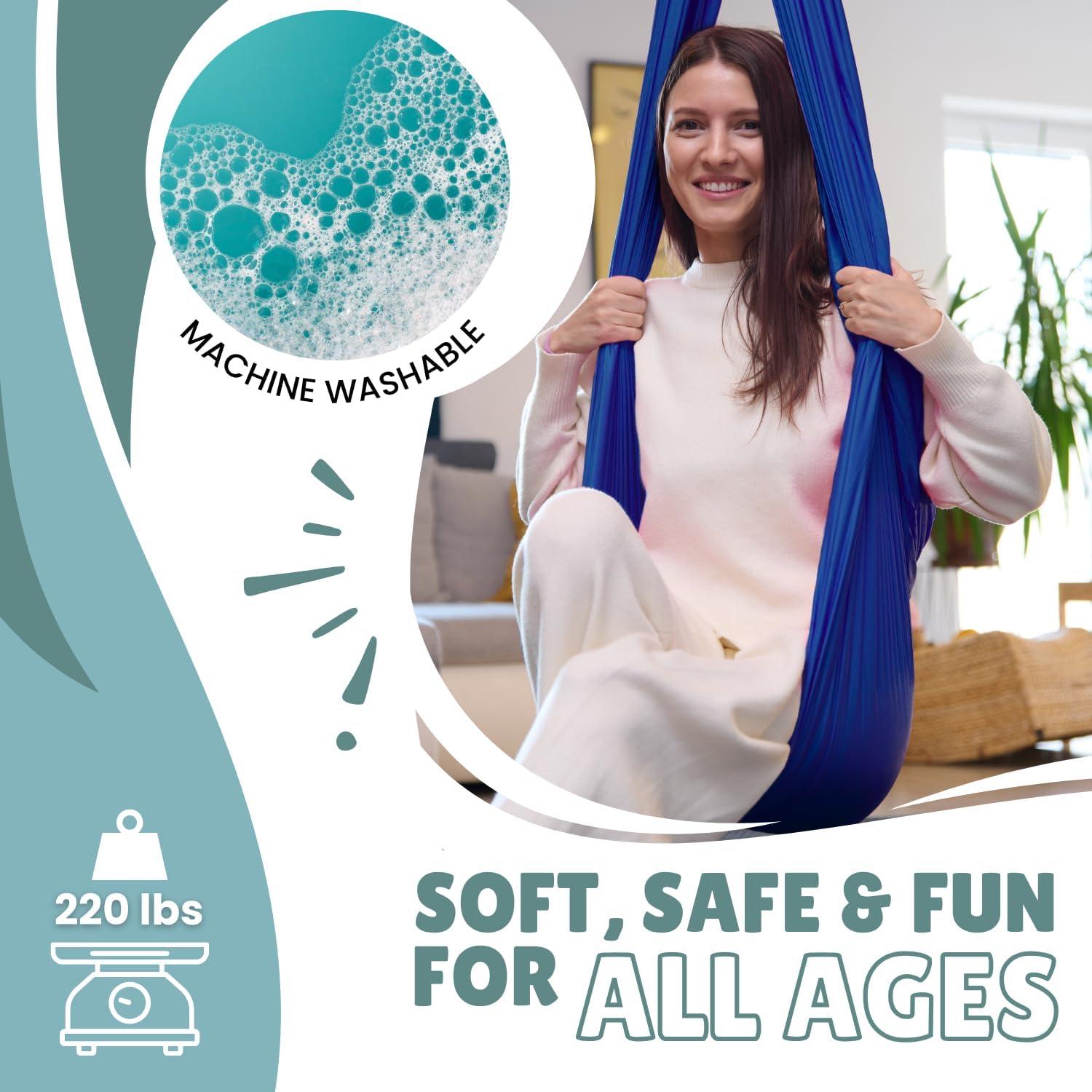 Columpio Sensorial Synor Azul 170x170 cm Soporta 100 kg