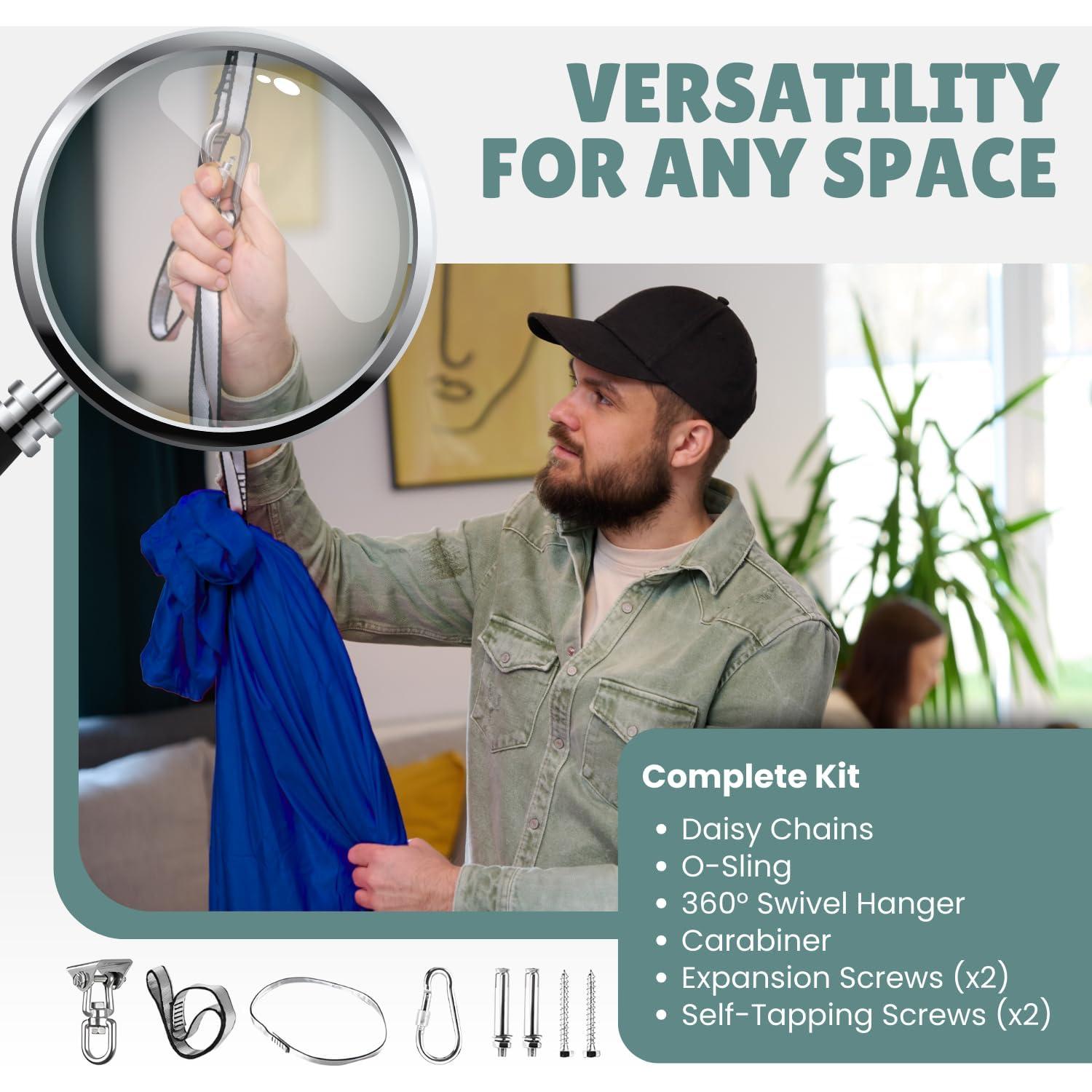 Columpio Sensorial Synor Azul 170x170 cm Soporta 100 kg