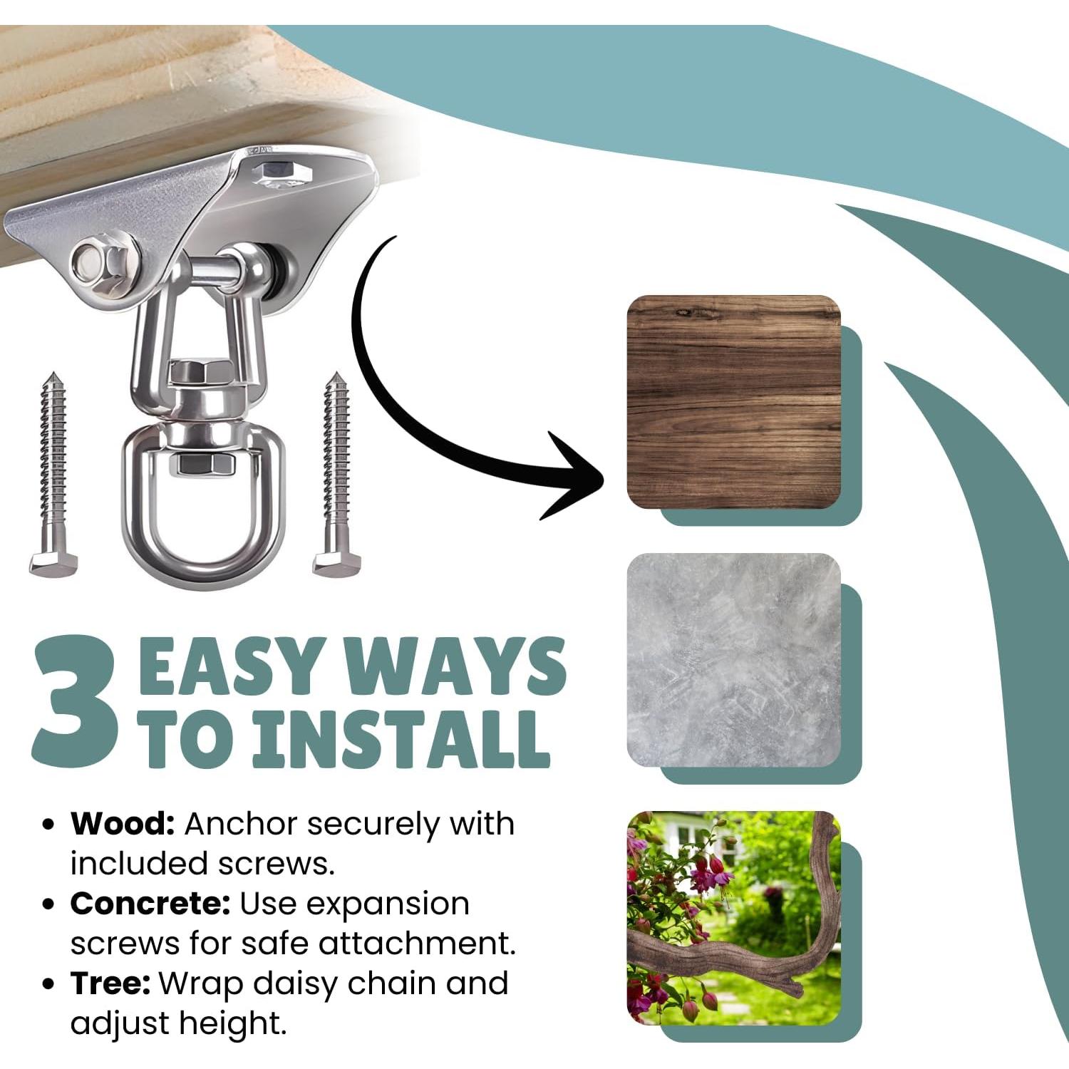 Columpio Sensorial Synor Azul 170x170 cm Soporta 100 kg