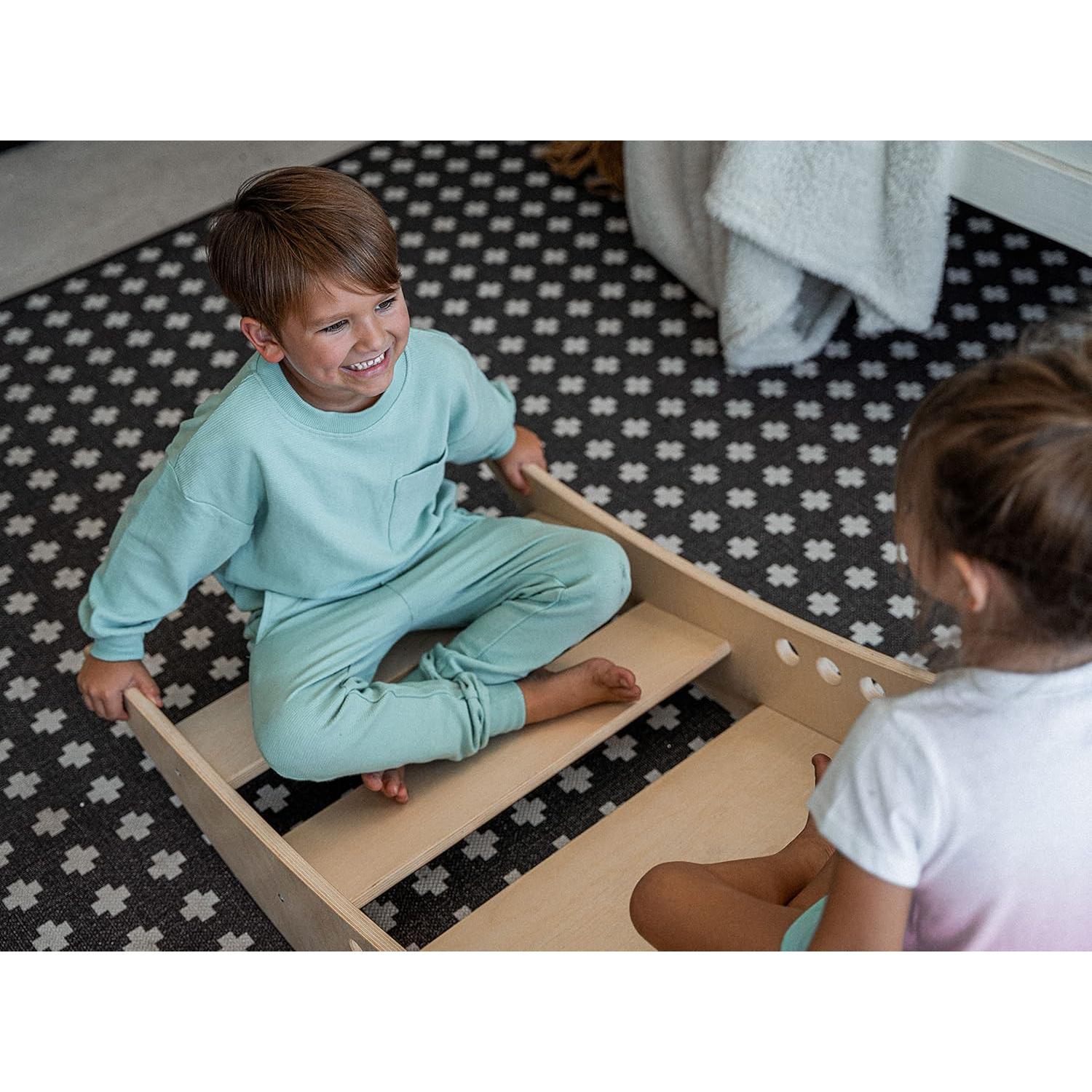 Avenlur Barco Mecedor y Escalador Montessori 2 en 1 120x60cm