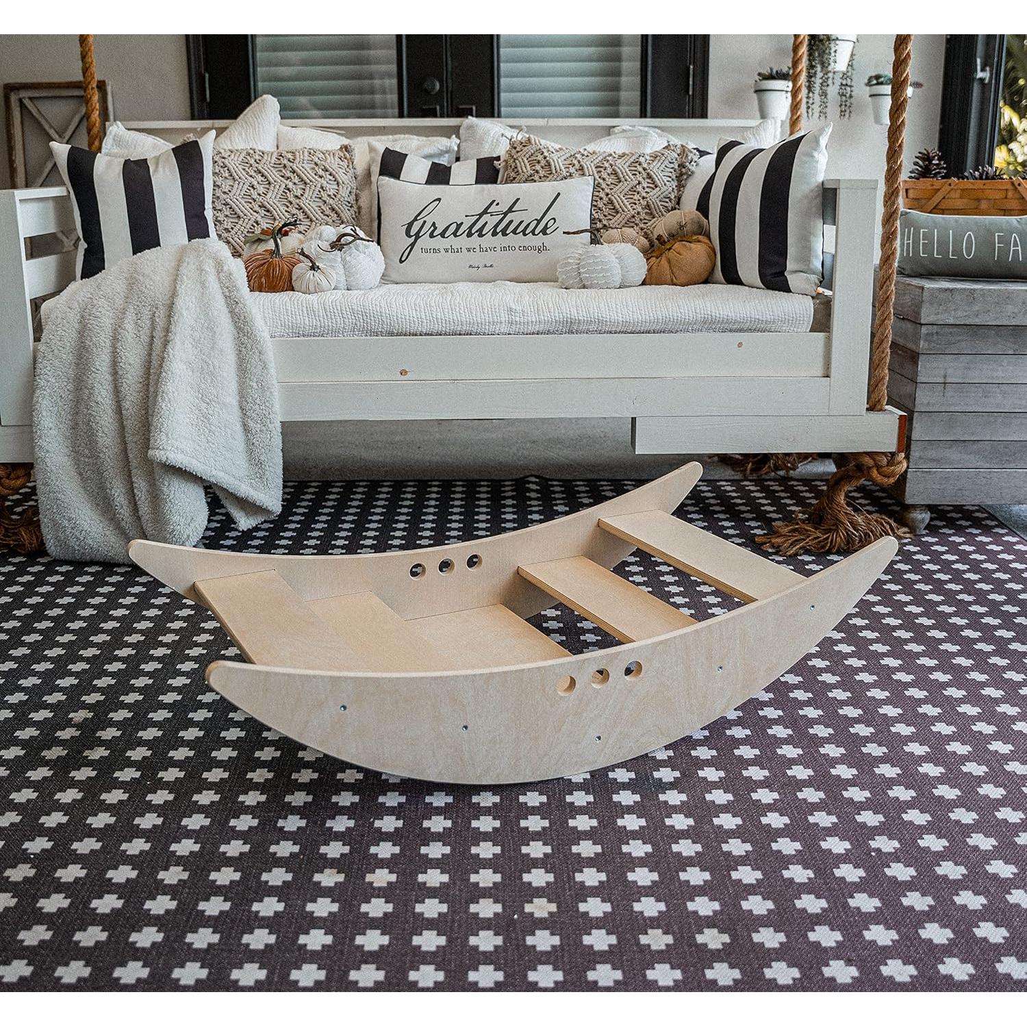 Avenlur Barco Mecedor y Escalador Montessori 2 en 1 120x60cm