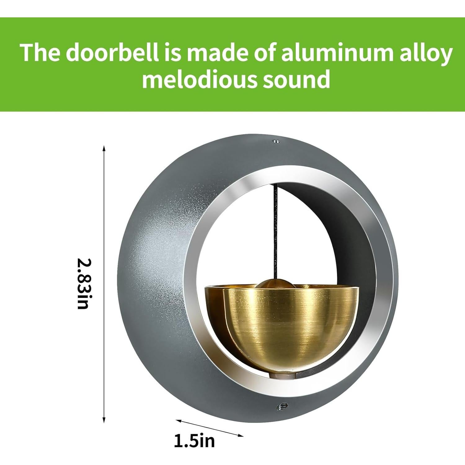 Campana de Timbre para Comerciantes Meowlian Gris - Decorativa