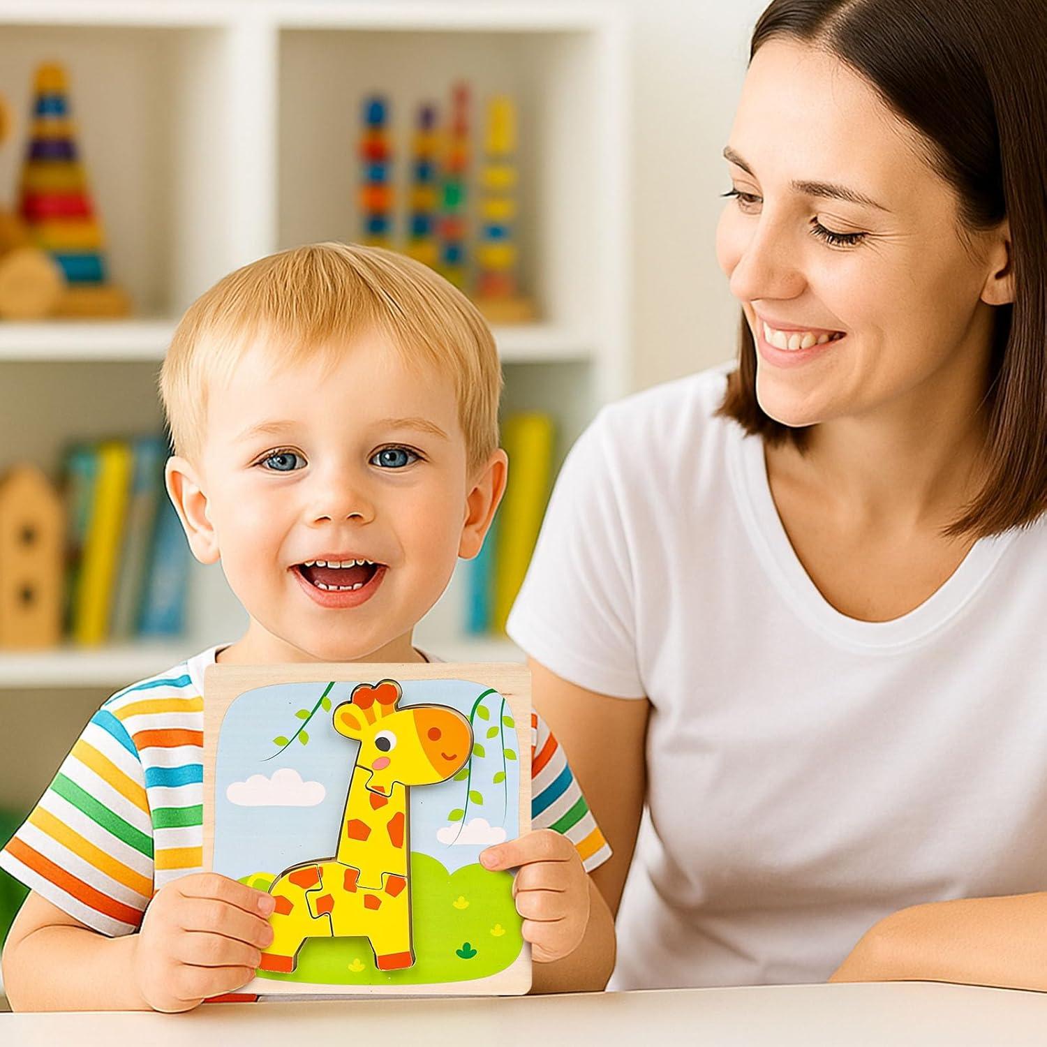 Rompecabezas de Madera Montessori LOVESTOWN para Niños 1-4 Años