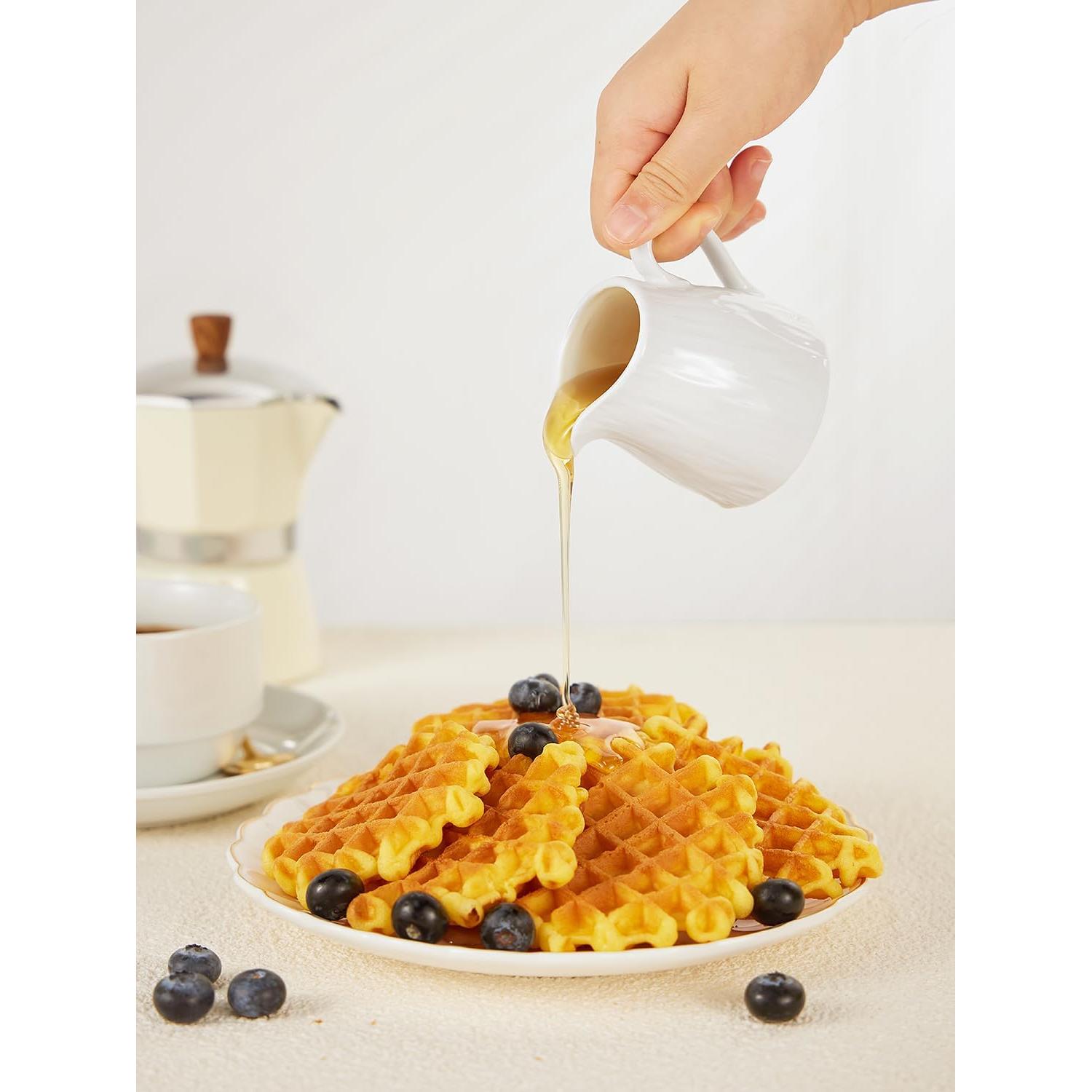 Juego de 2 Jarras de Crema Yedio 110 ml Porcelana Blanca