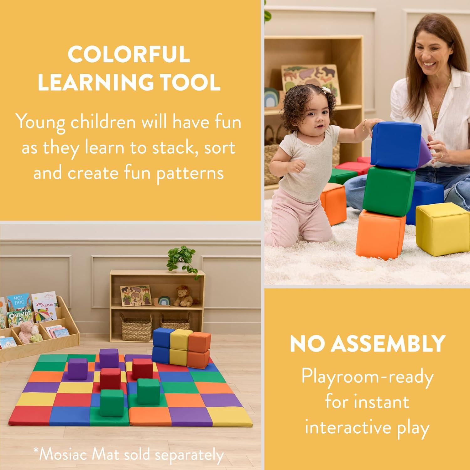 Cubos de Construcción Mosaic para Niños Pequeños - 12 Piezas