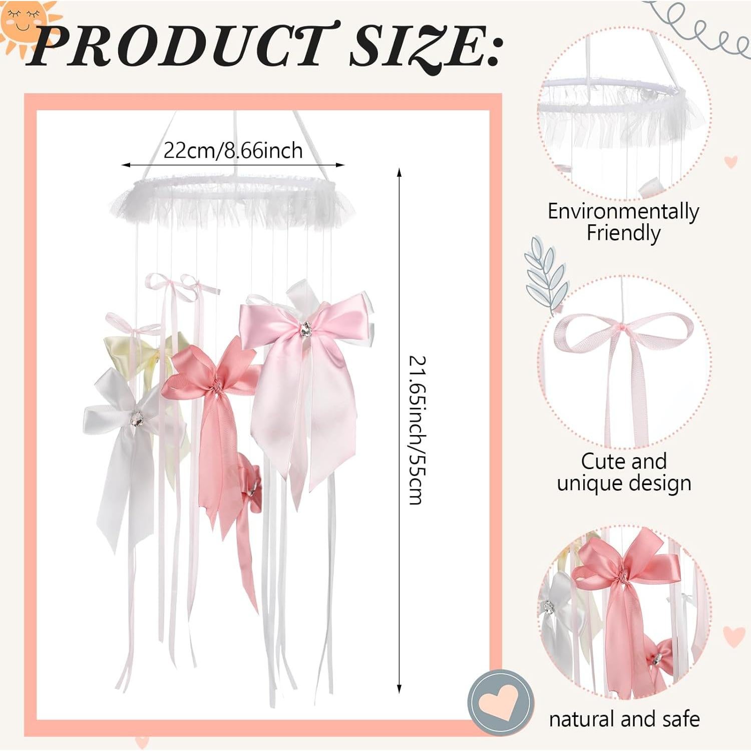 Móvil de Cuna Wenqik Lazo Verde Dragón 55x22 cm