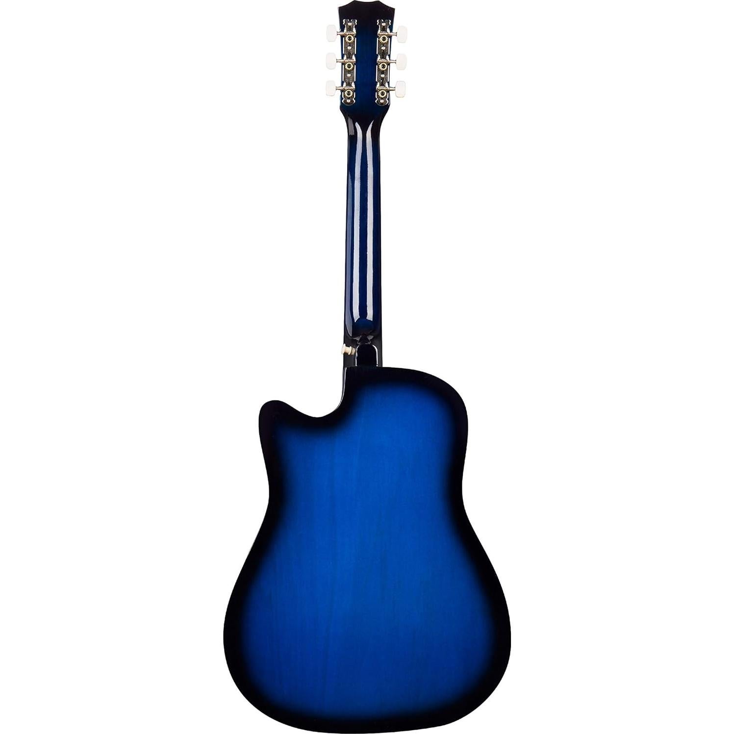 Kit de guitarra acústica Joymusic JG-38C azul para principiantes