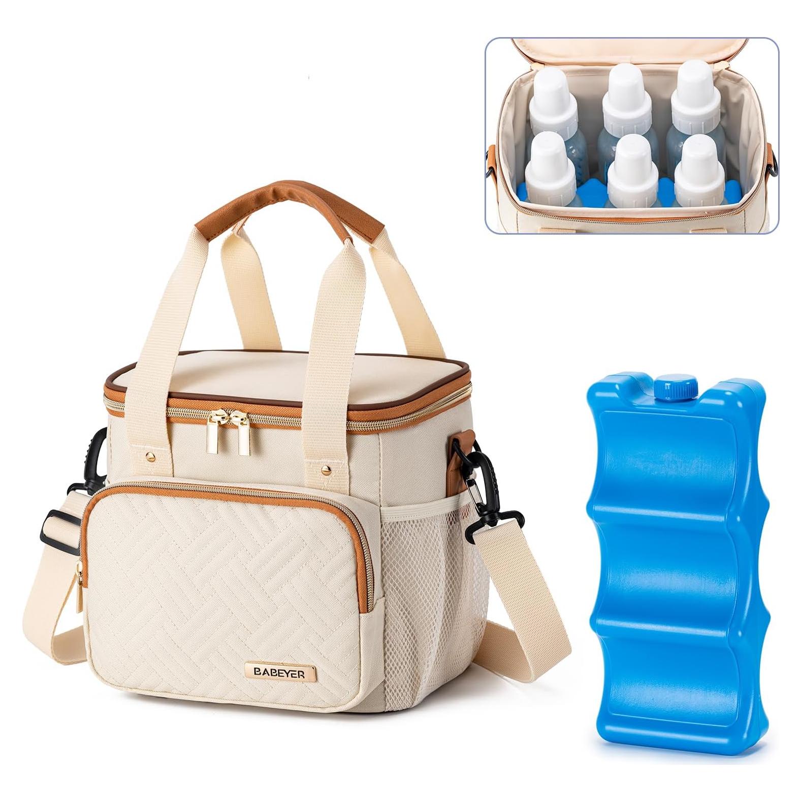 Bolsa de Enfriamiento de Leche Materna BABEYER Crema 6 Biberones