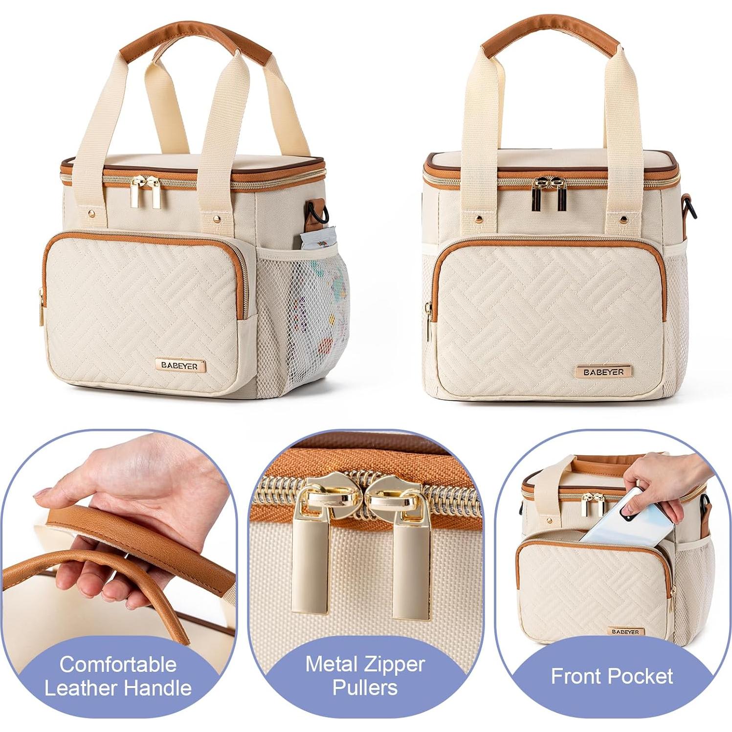 Bolsa de Enfriamiento de Leche Materna BABEYER Crema 6 Biberones