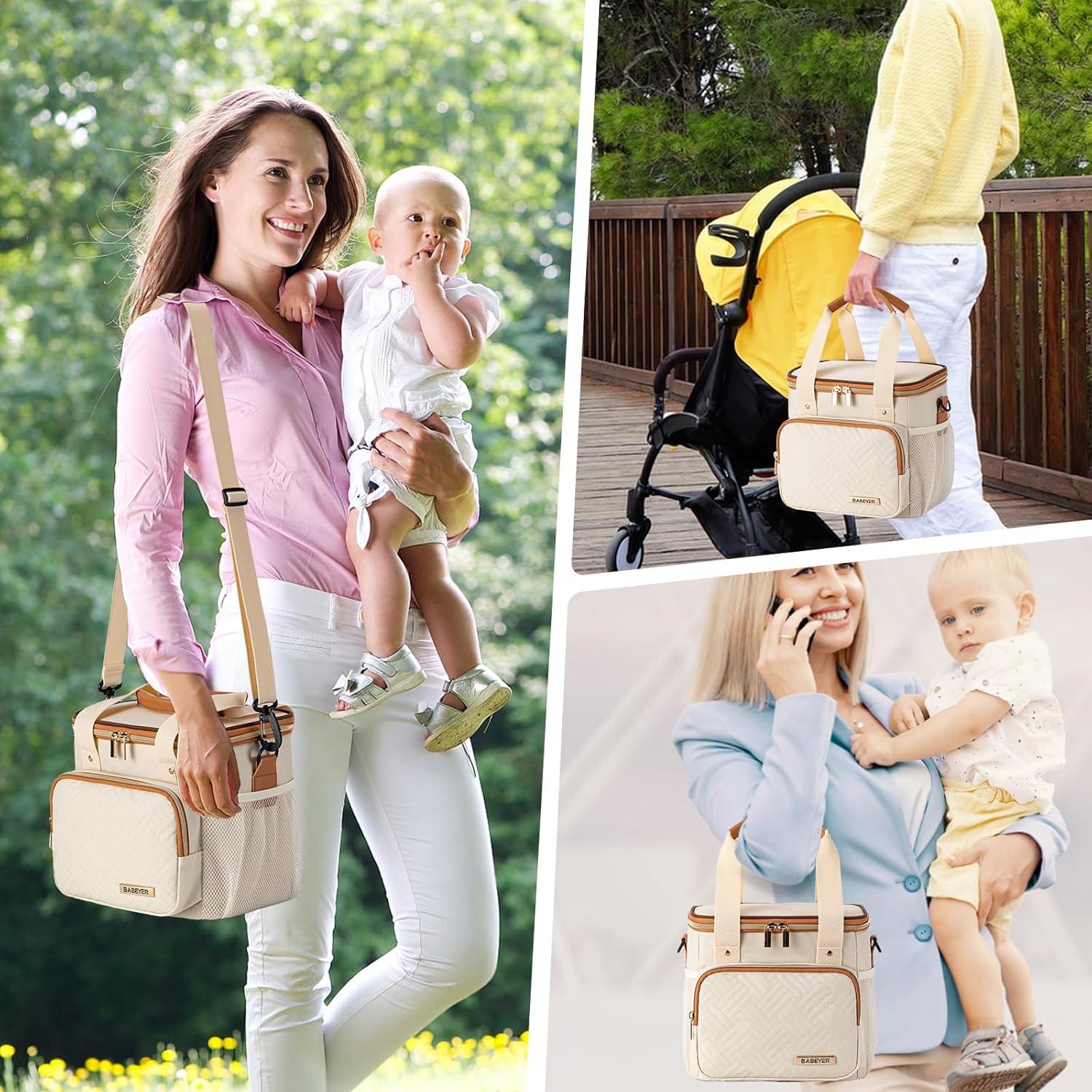 Bolsa de Enfriamiento de Leche Materna BABEYER Crema 6 Biberones