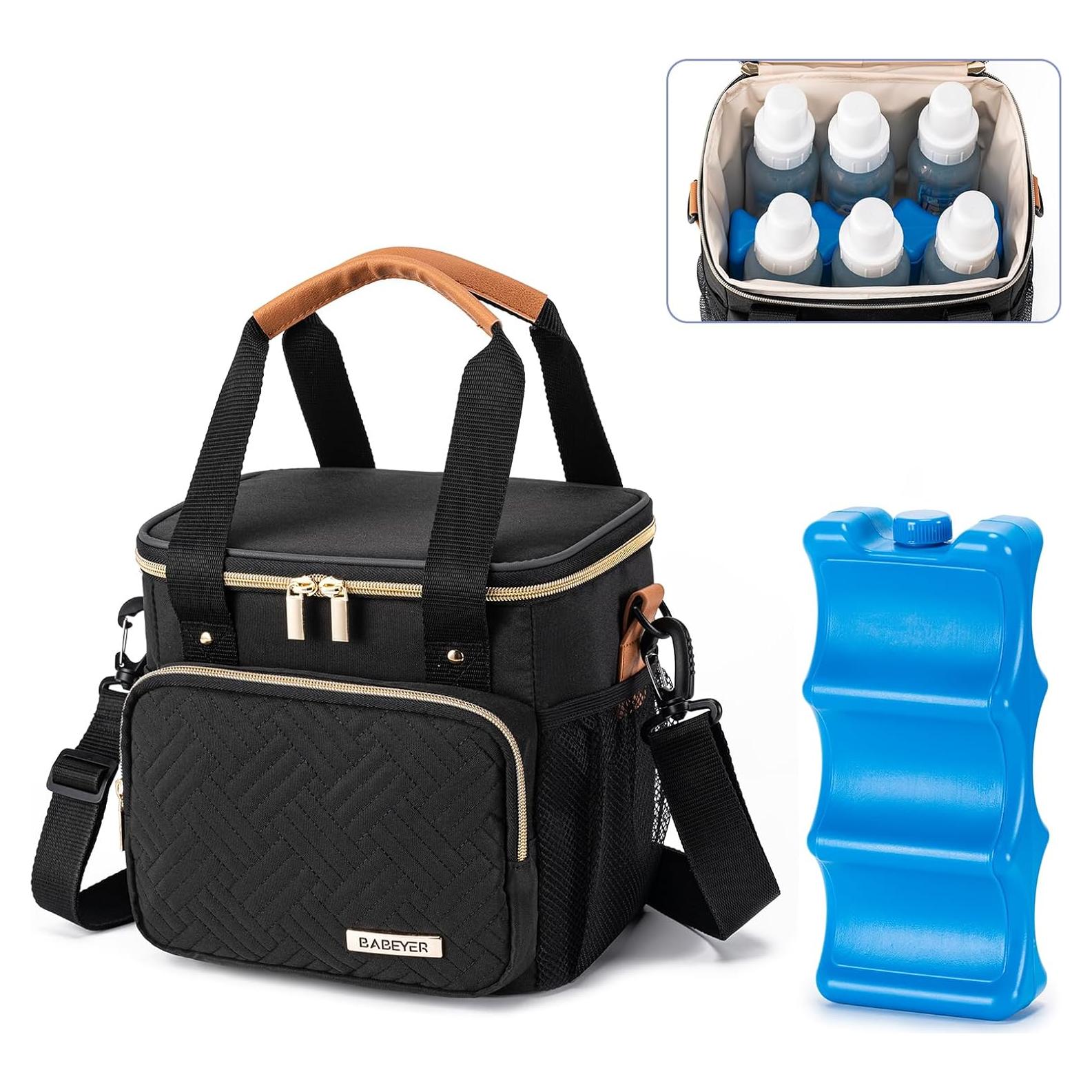 Bolsa de Enfriamiento de Leche Materna BABEYER Negra 6 Biberones