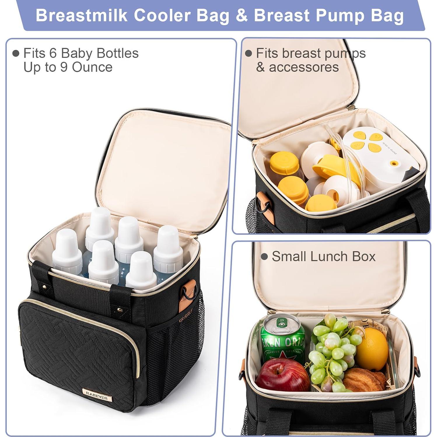 Bolsa de Enfriamiento de Leche Materna BABEYER Negra 6 Biberones