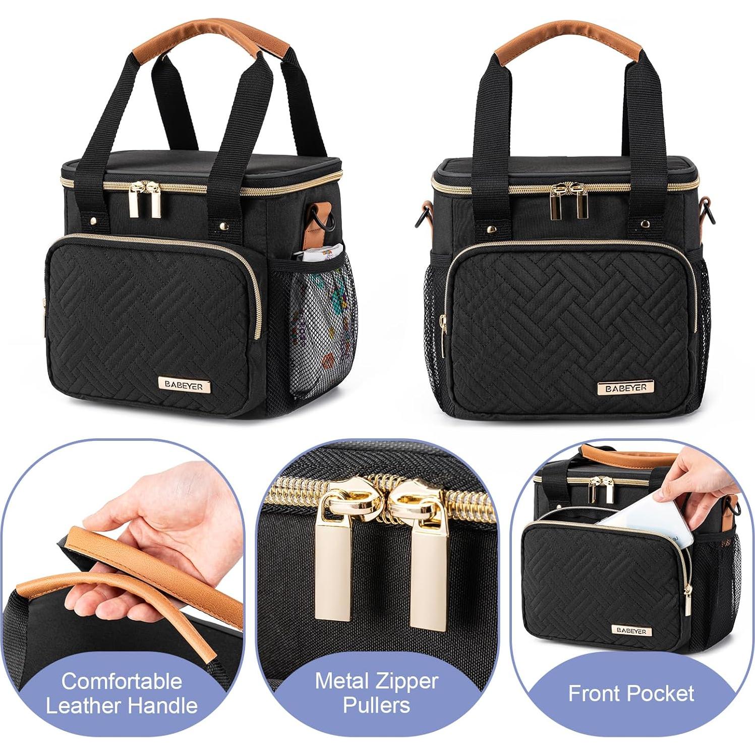 Bolsa de Enfriamiento de Leche Materna BABEYER Negra 6 Biberones