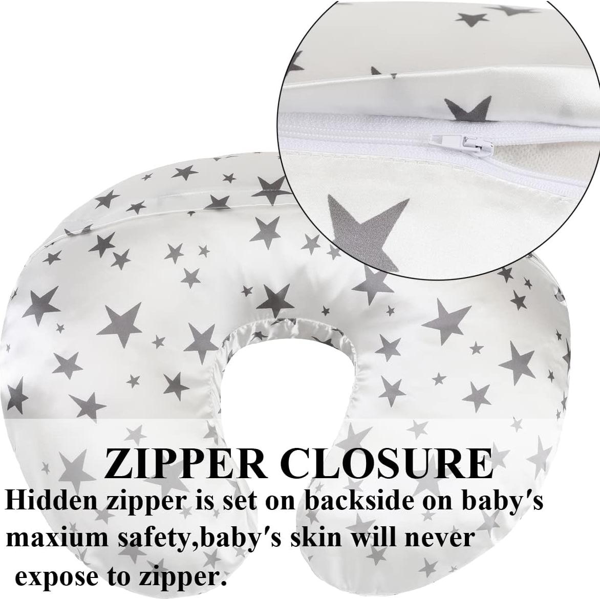 Juego de Fundas para Almohada de Lactancia Tcmyyund - 2 Piezas de Satén Suave