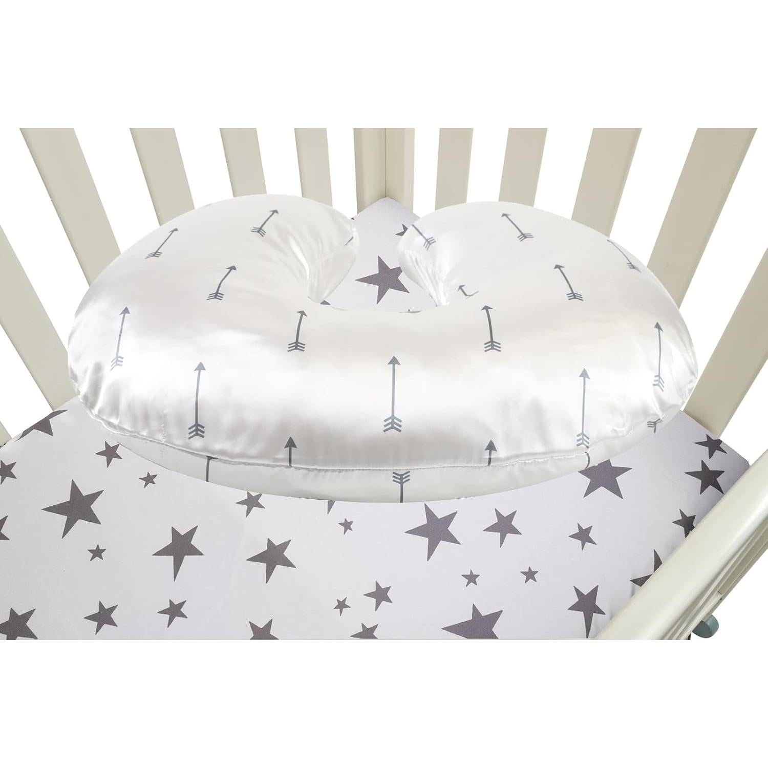 Juego de Fundas para Almohada de Lactancia Tcmyyund - 2 Piezas de Satén Suave