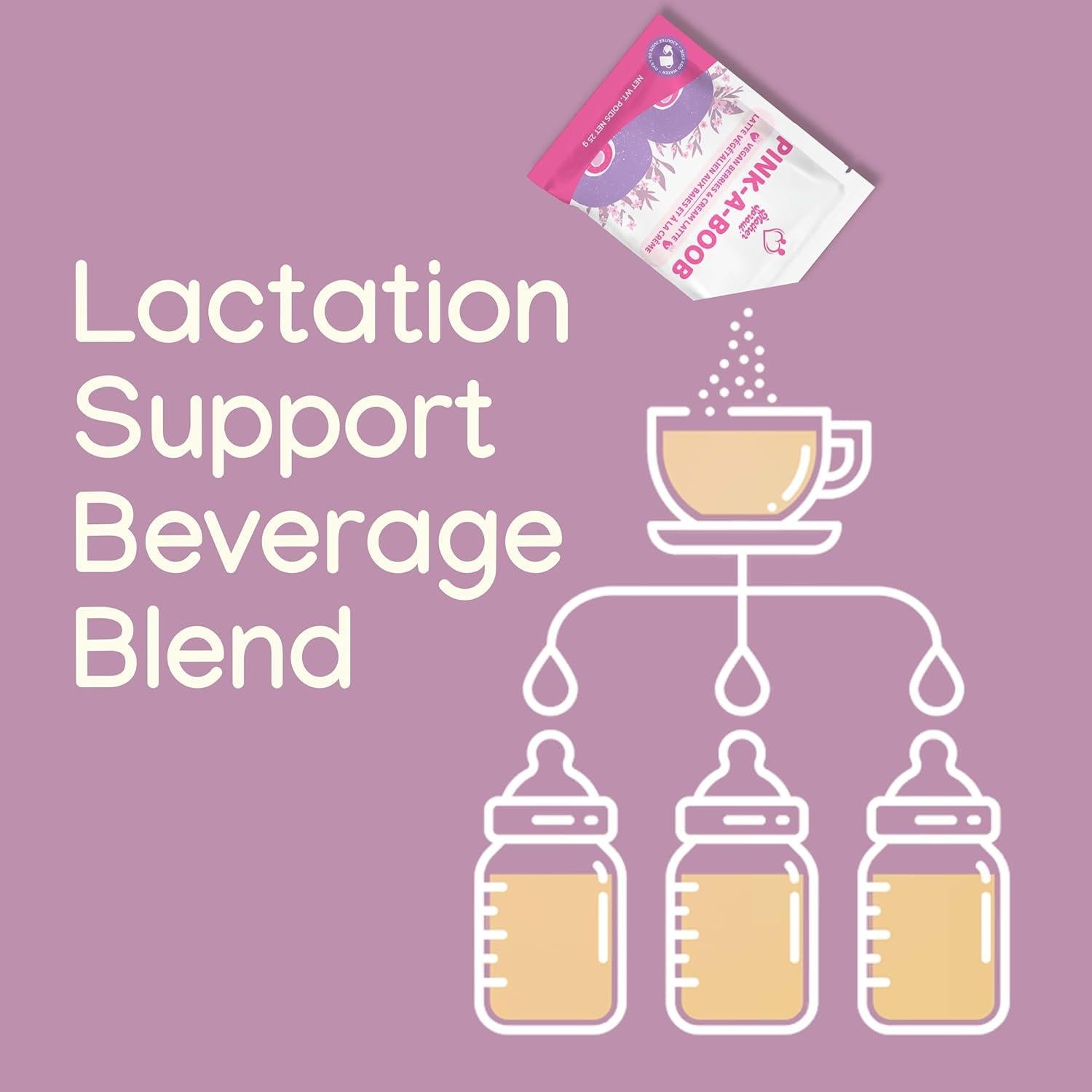 Mezcla Vegana para Lactancia Mother Sprout 12 Sobres Sabor Berries & Cream Latte