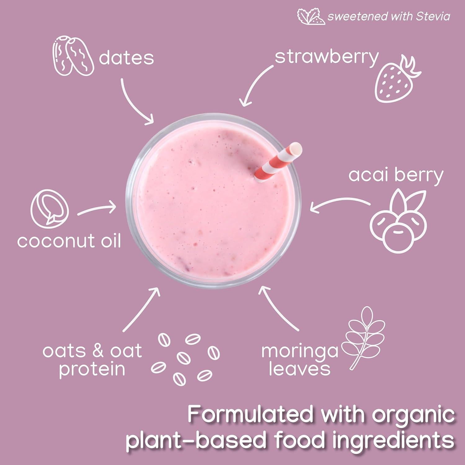 Mezcla Vegana para Lactancia Mother Sprout 12 Sobres Sabor Berries & Cream Latte