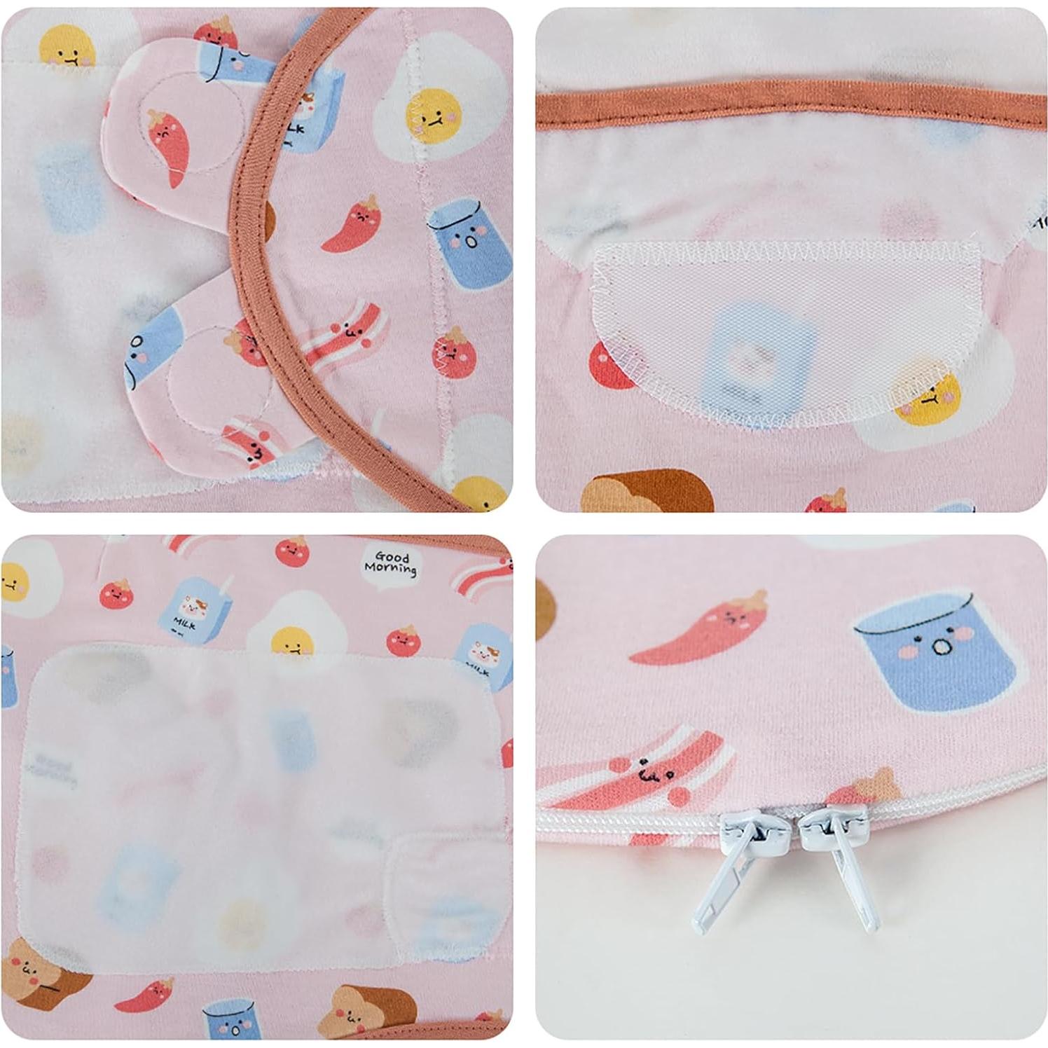 Manta Envolvente HOUSBAY 100% Algodón para Bebé 3-6 Meses