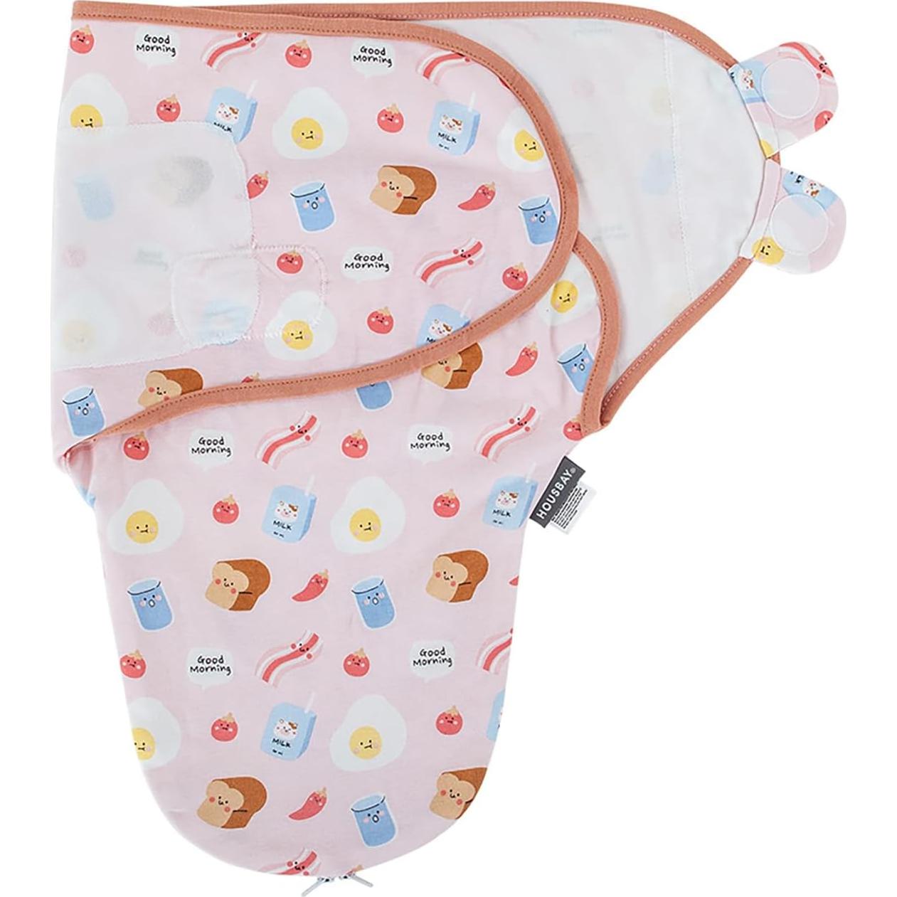 Manta Envolvente HOUSBAY 100% Algodón para Bebé 3-6 Meses