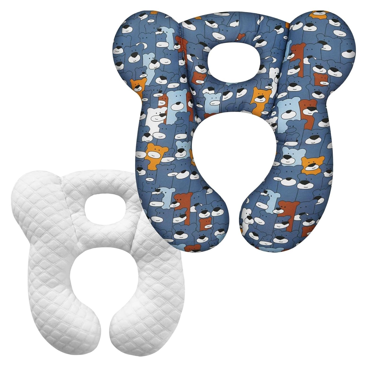 Almohada de Viaje para Bebés Reflyaway Oso Azul 28x26cm