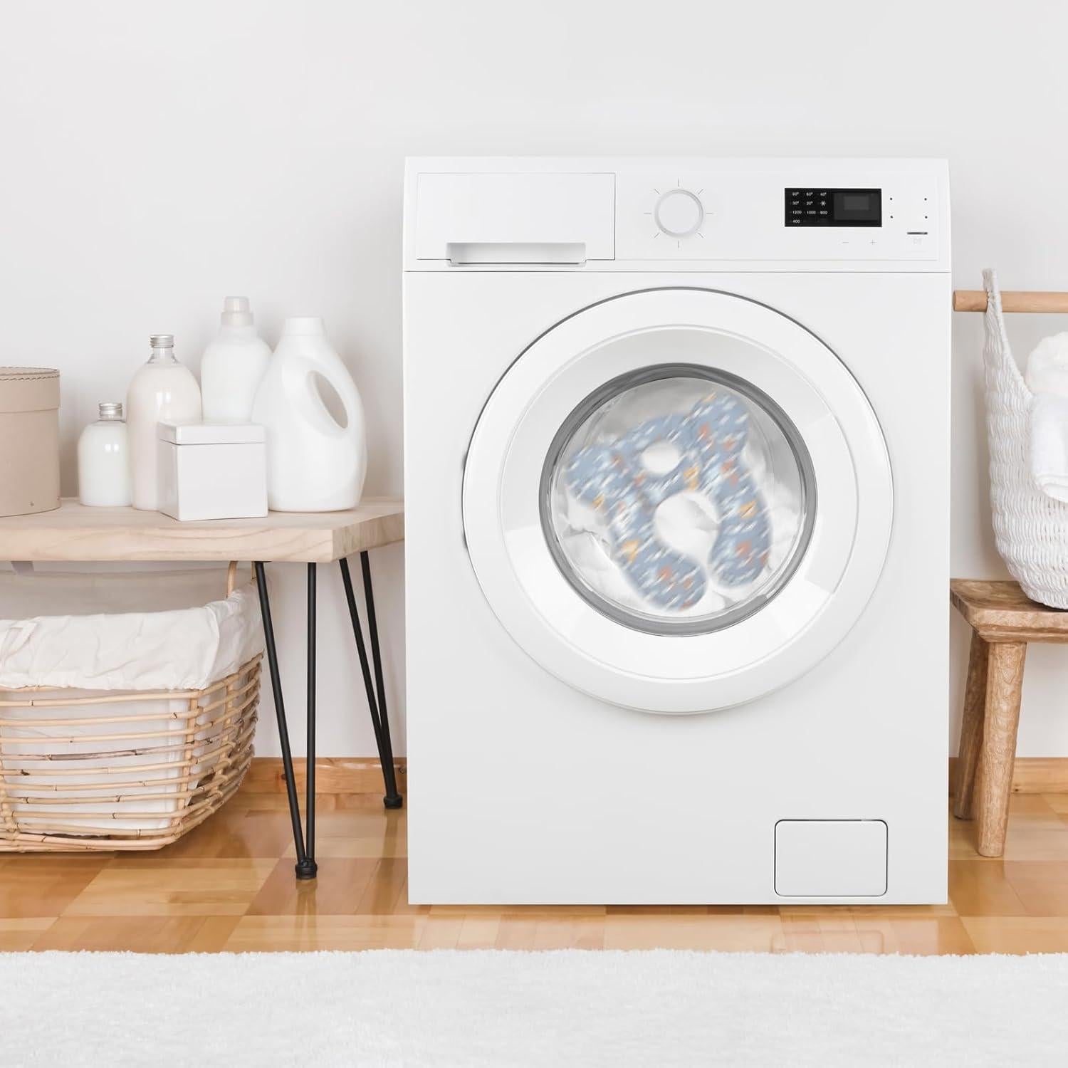 Almohada de Viaje para Bebés Reflyaway Oso Azul 28x26cm