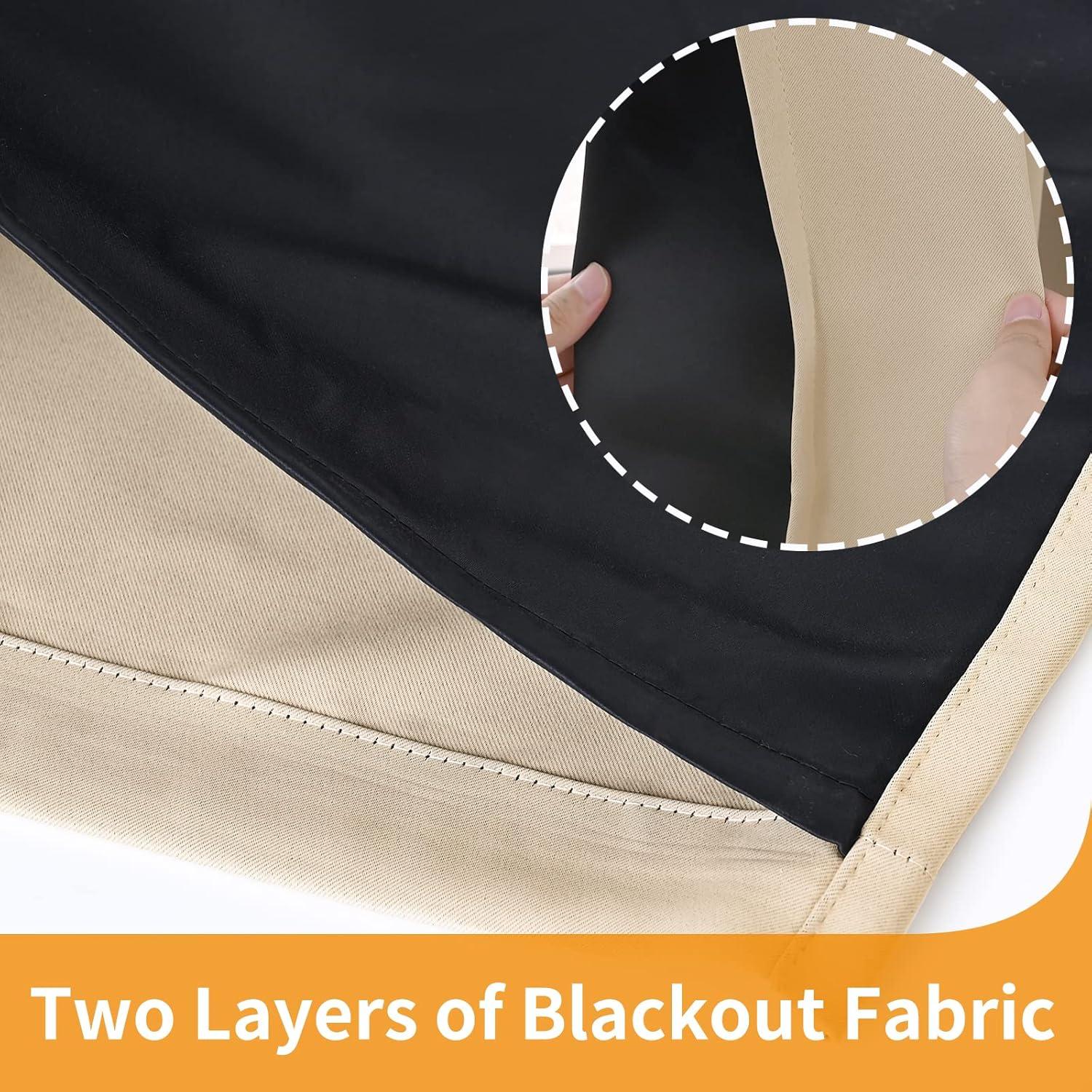 Cortinas Opacas YoungsTex Beige 96.5x160 cm Aislantes Térmicos