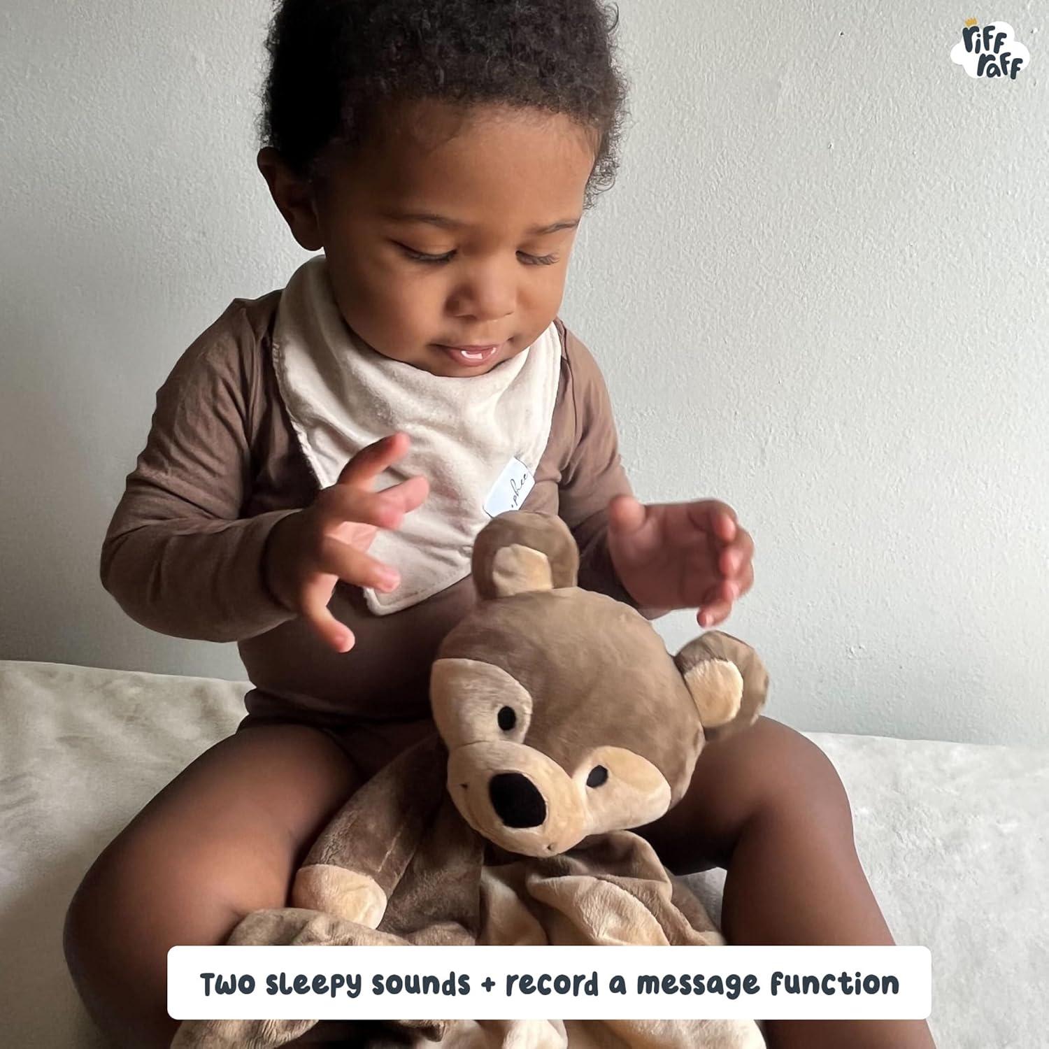 Riff Raff Oso de Peluche Musical con Ruido Blanco 31.75cm