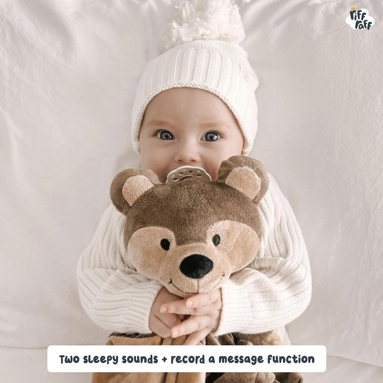 Riff Raff Oso de Peluche Musical con Ruido Blanco 31.75cm