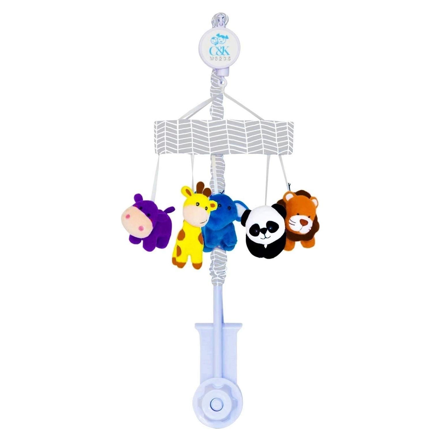 Móvil de Cuna Musical C&K WORKS Amigos Animales Coloridos