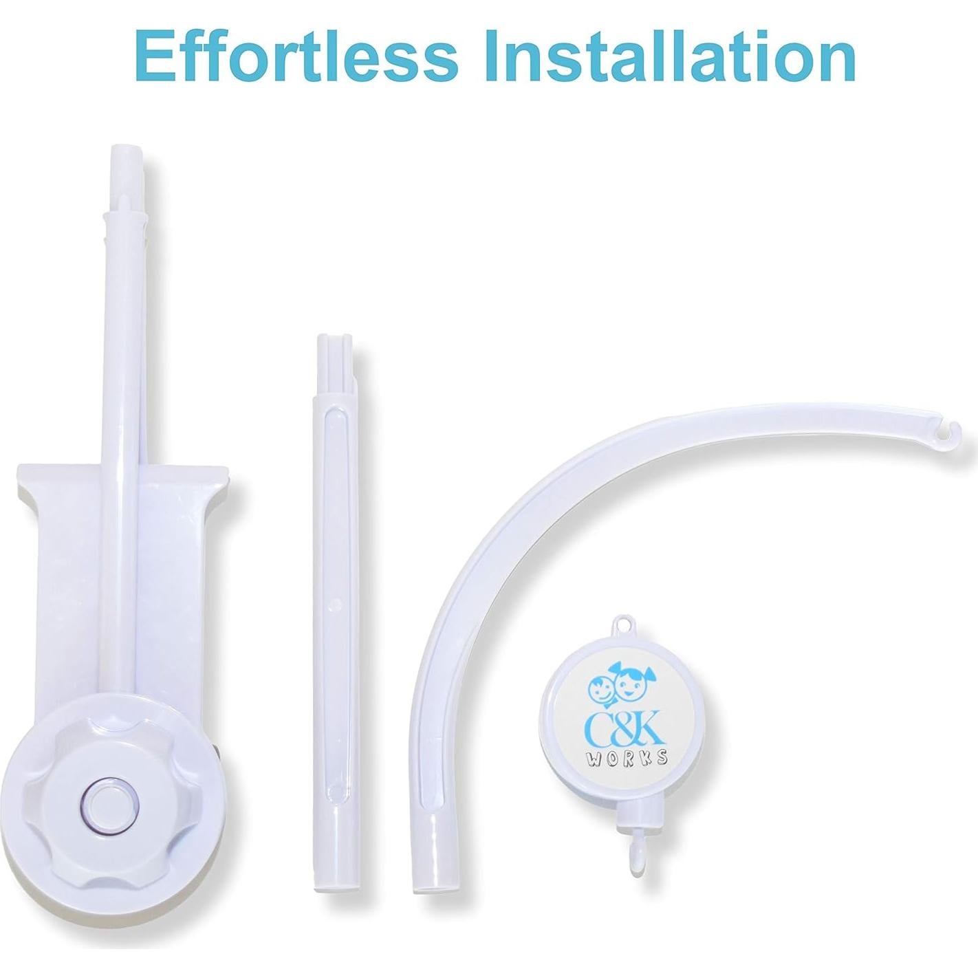 Móvil de Cuna Musical C&K WORKS Amigos Animales Coloridos