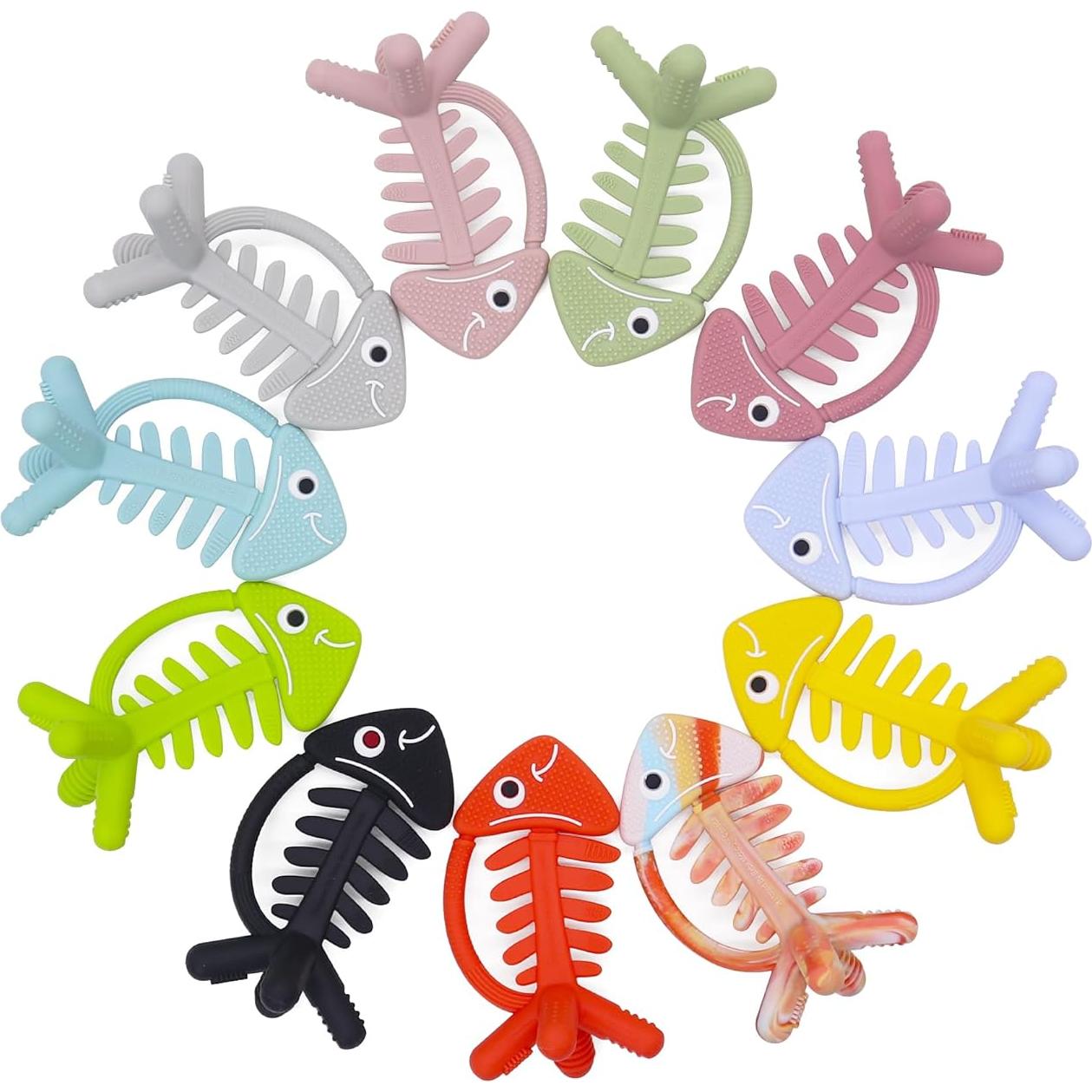 Mordedor 3D Pez Bebe Mondo Silicona Turquesa 0-6 Meses