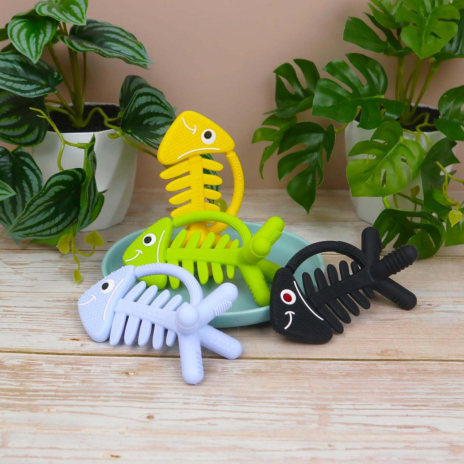 Mordedor 3D Pez Bebe Mondo Silicona Turquesa 0-6 Meses