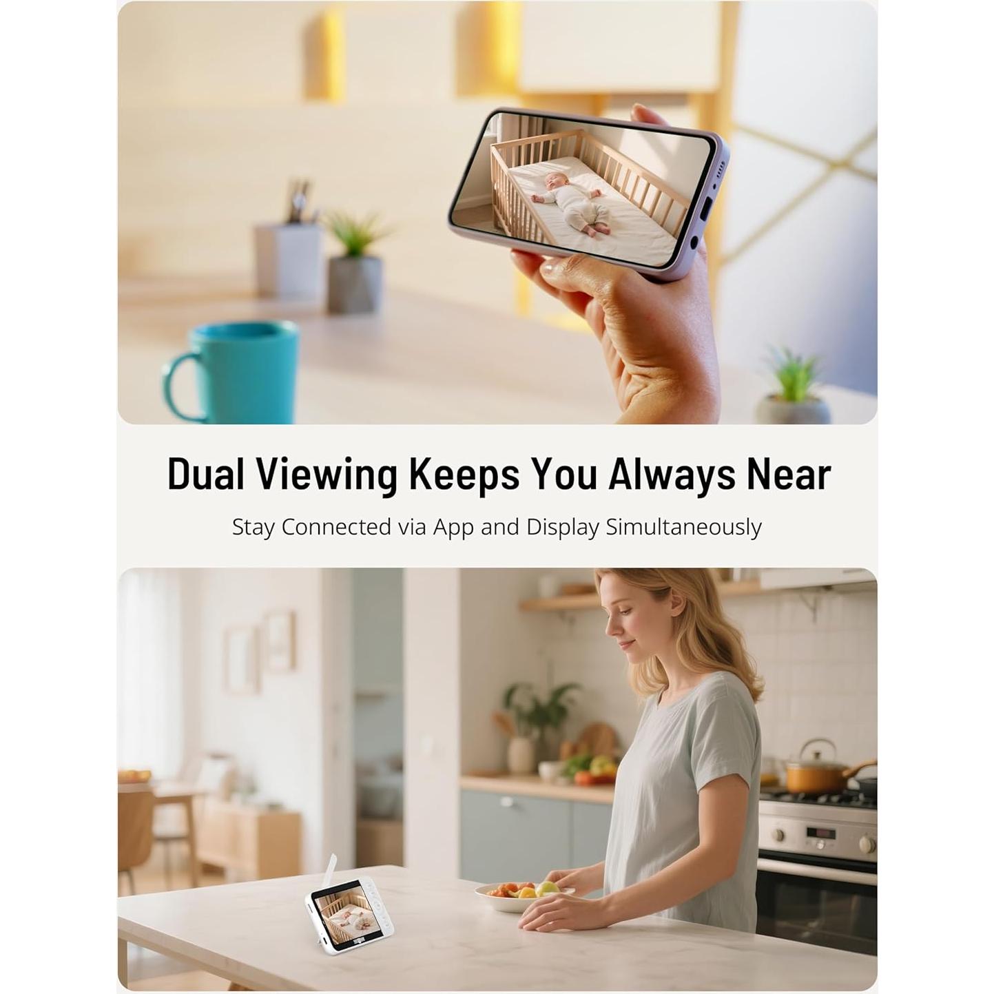 Monitor de Bebé Paris Rhône 2K UHD con Cámara WiFi 5"
