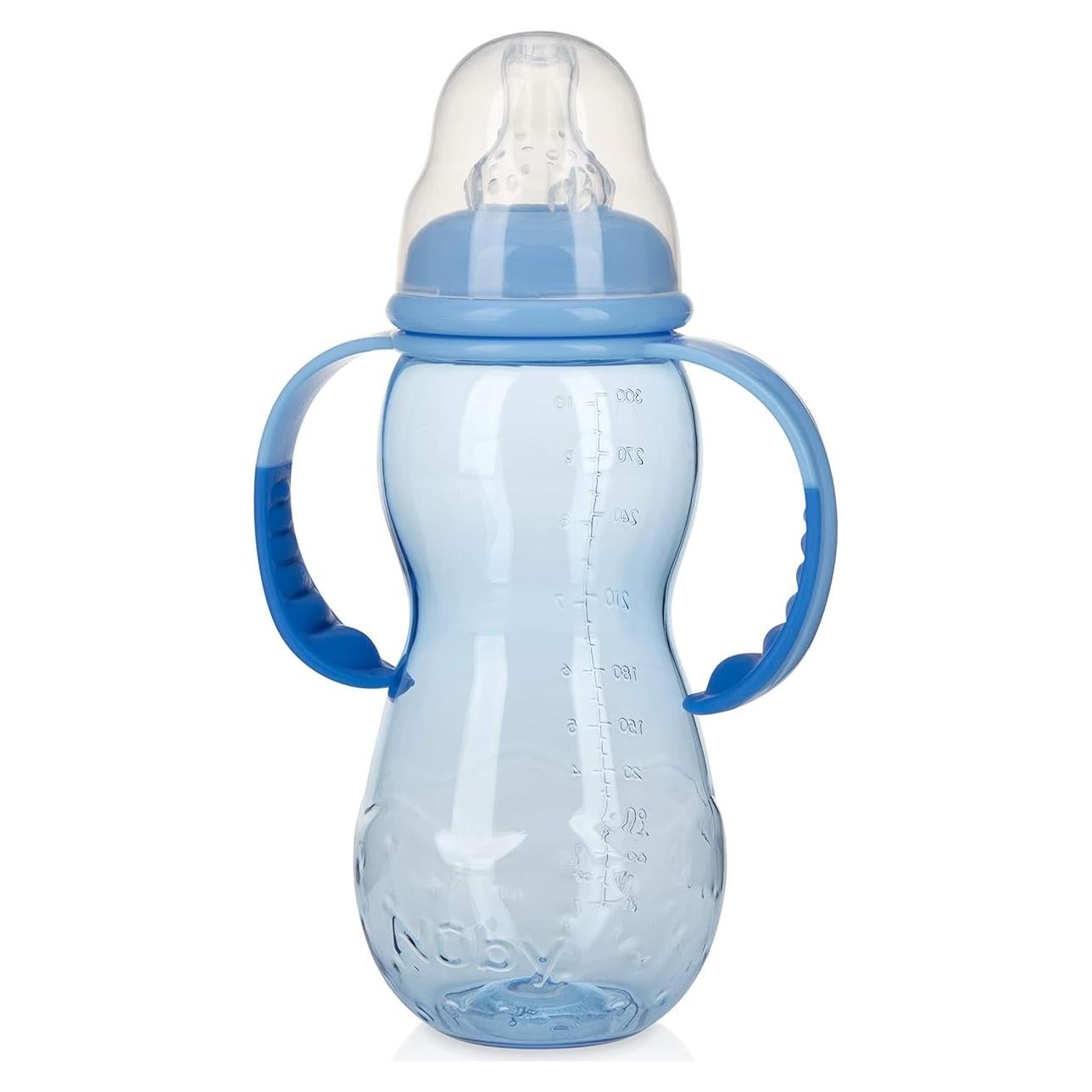 Botella Nuby Crece Conmigo 10 Oz (295 ml) Azul Sin Derrames
