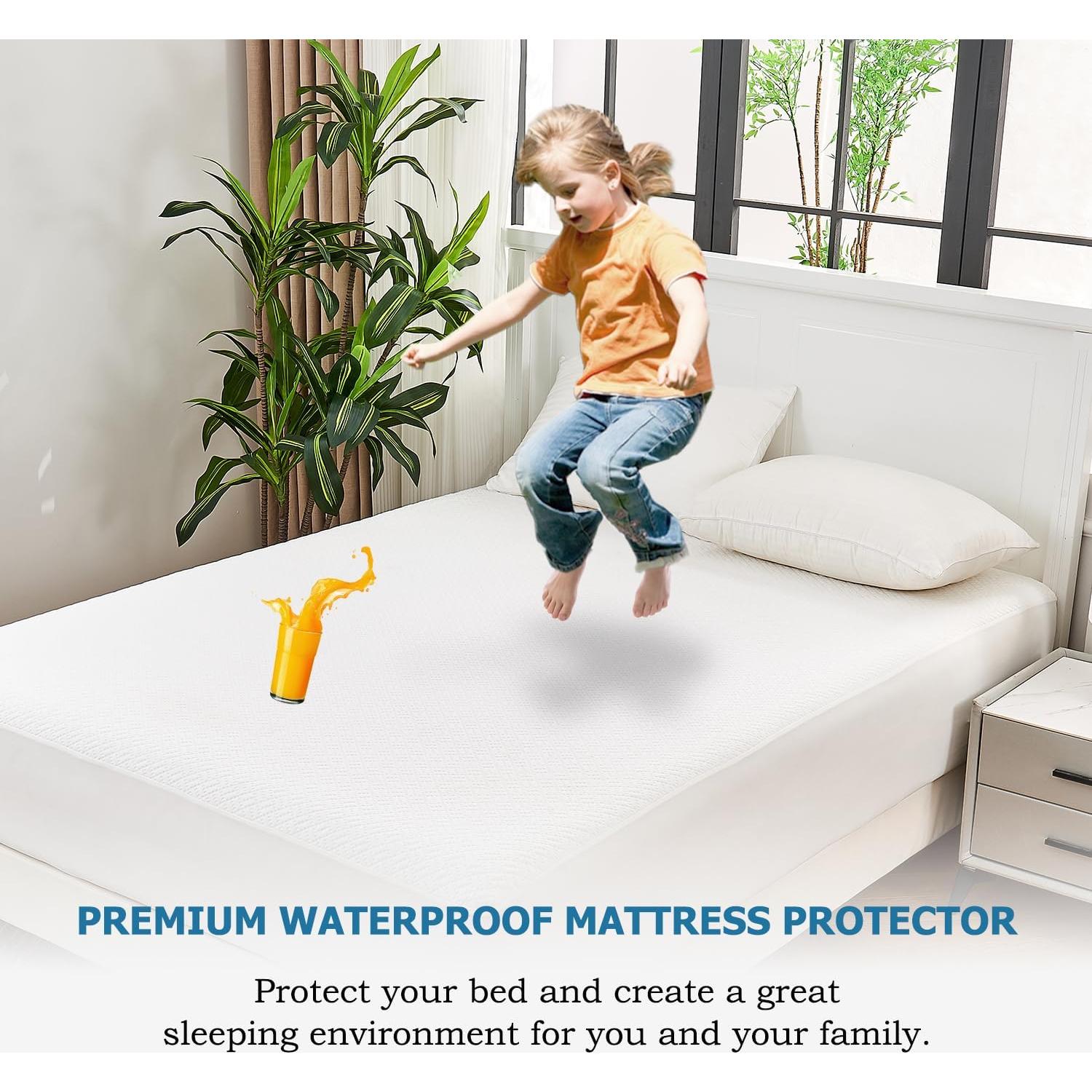 Protector de Colchón SOCHOW Doble Impermeable 4 Capas 45.72 cm