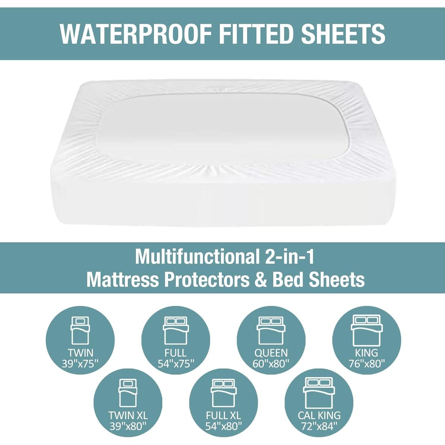 Protector de Colchón Bedecor 2 Paquetes Twin Algodón Impermeable