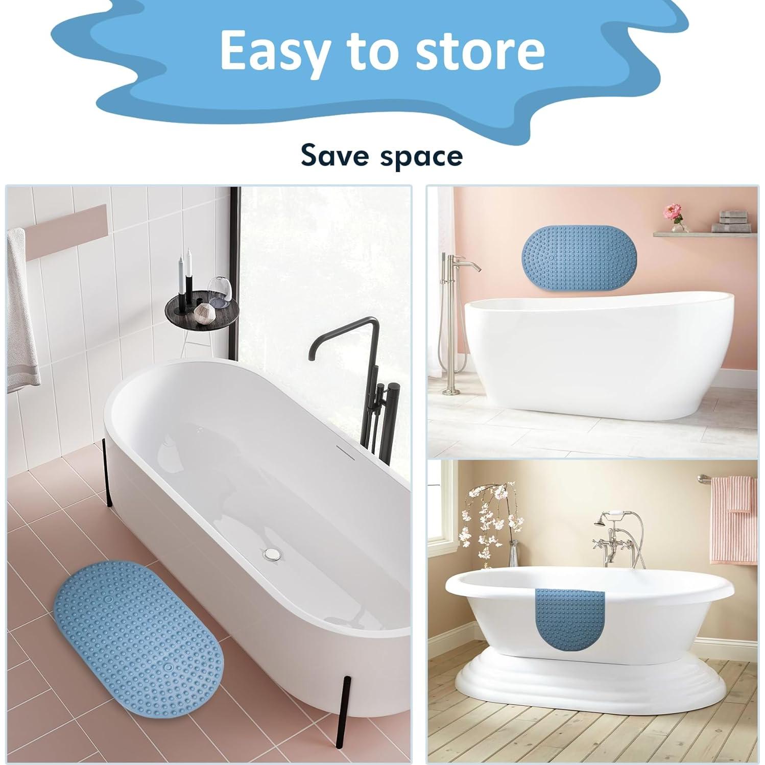 Alfombra de Baño Antideslizante Tiamo Azul 70 x 40 cm