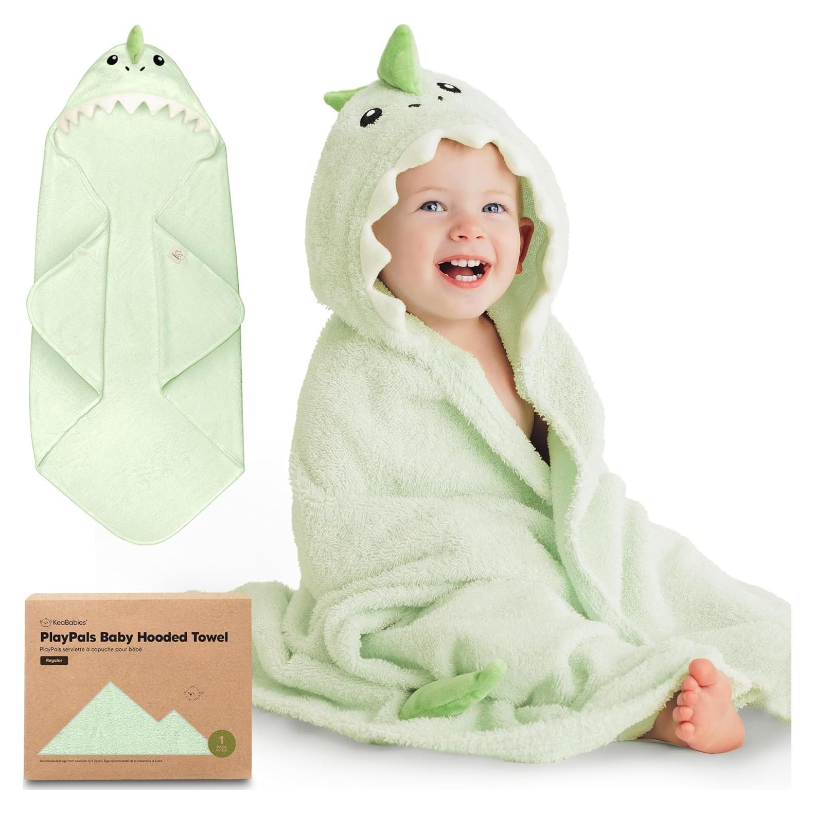 Toalla con Capucha KeaBabies 100% Algodón para Bebés 109x102cm