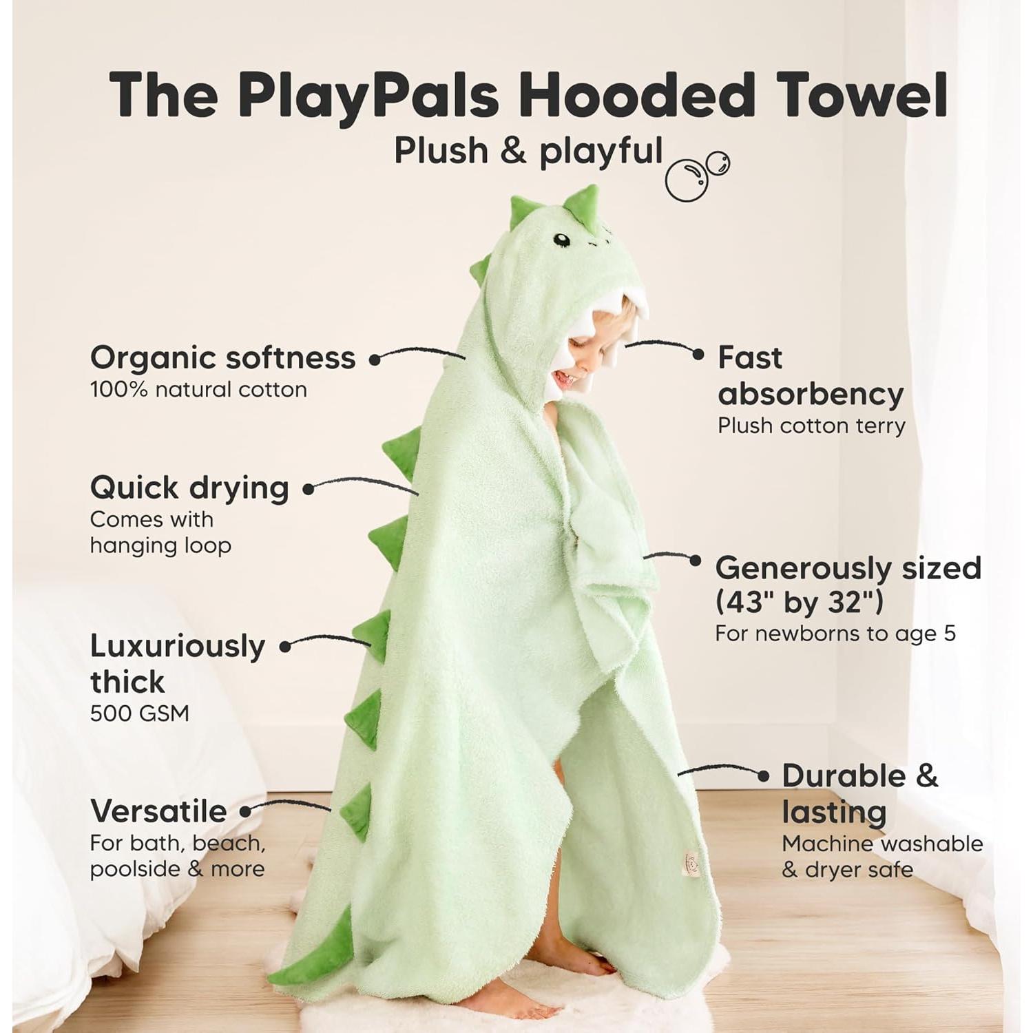 Toalla con Capucha KeaBabies 100% Algodón para Bebés 109x102cm