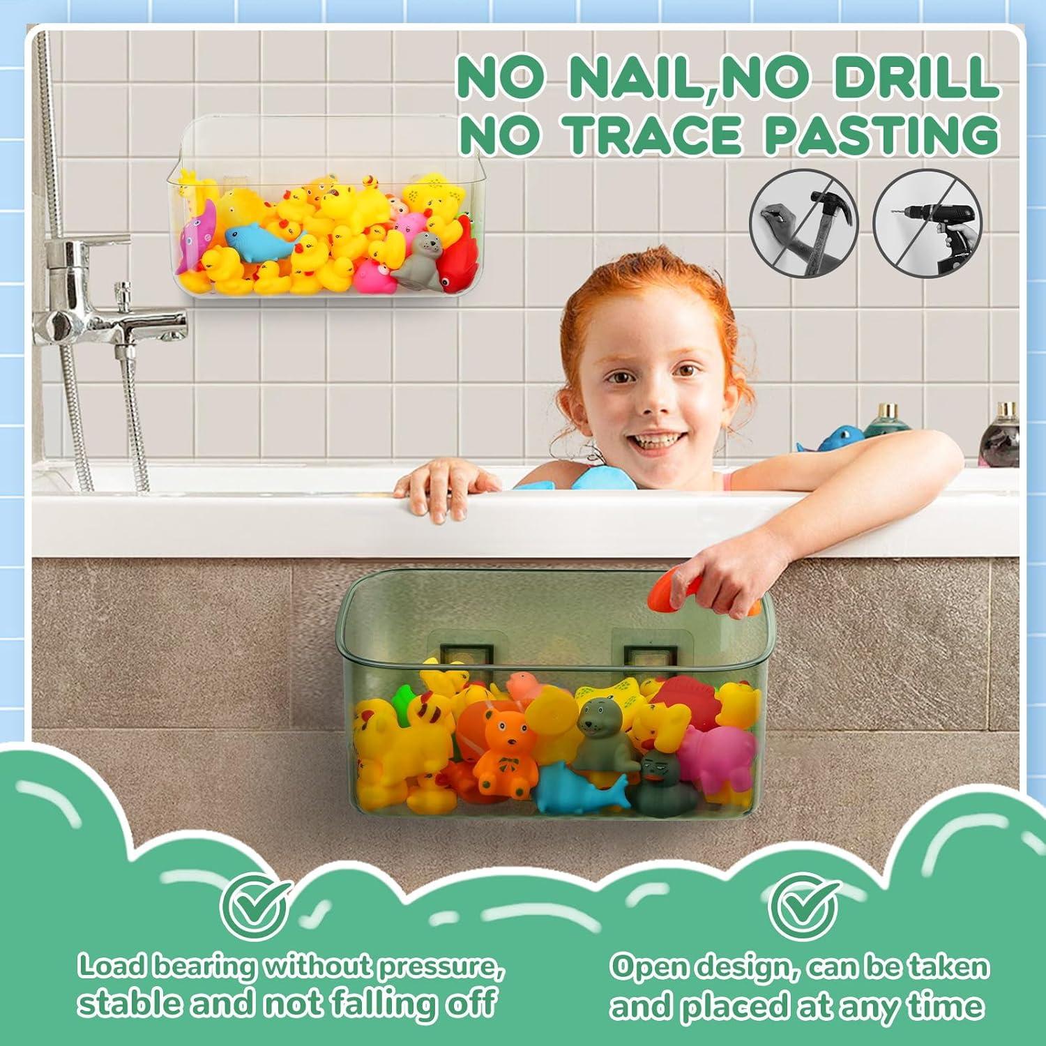 Organizador de Juguetes de Baño Cnbnd 4pcs Transparente