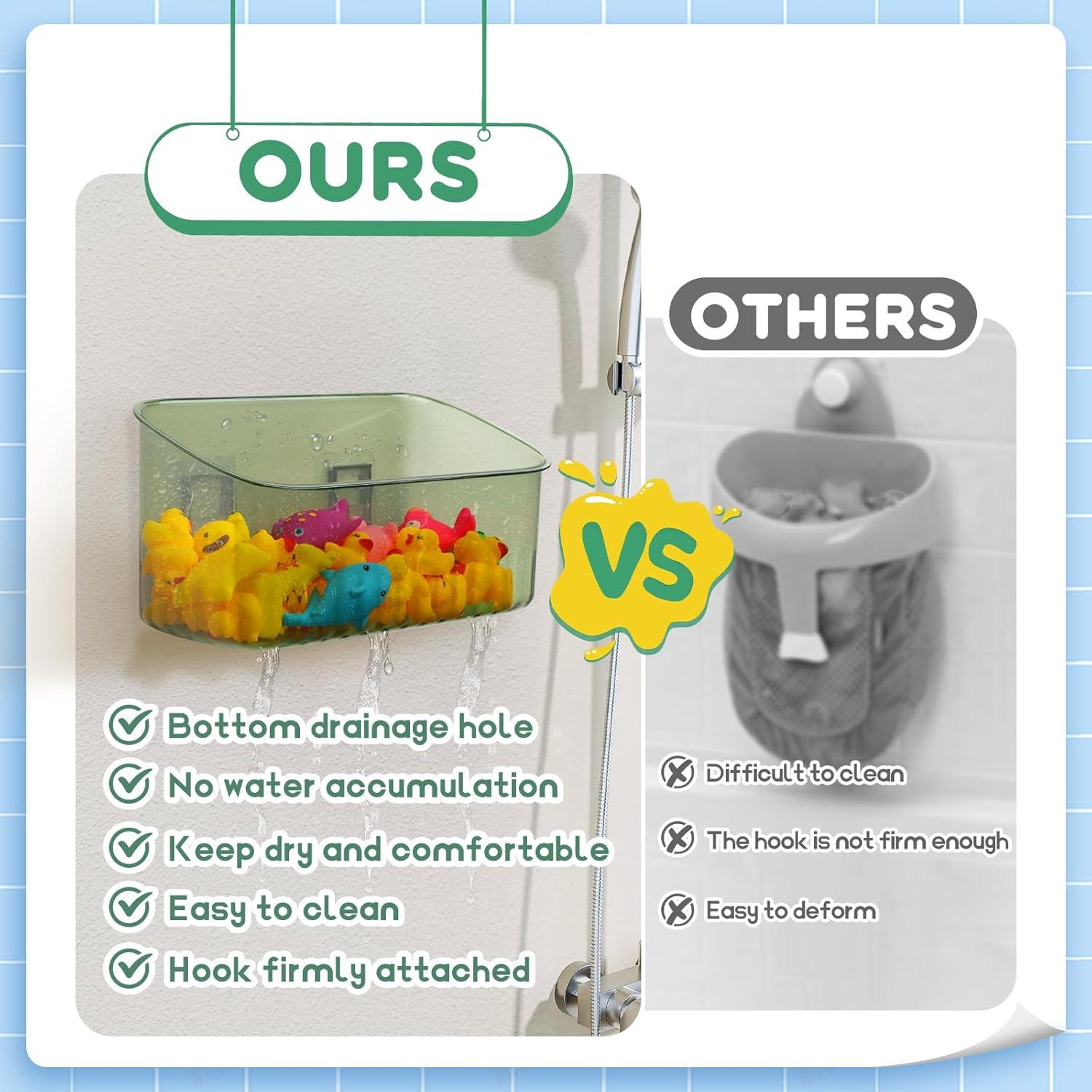 Organizador de Juguetes de Baño Cnbnd 4pcs Transparente