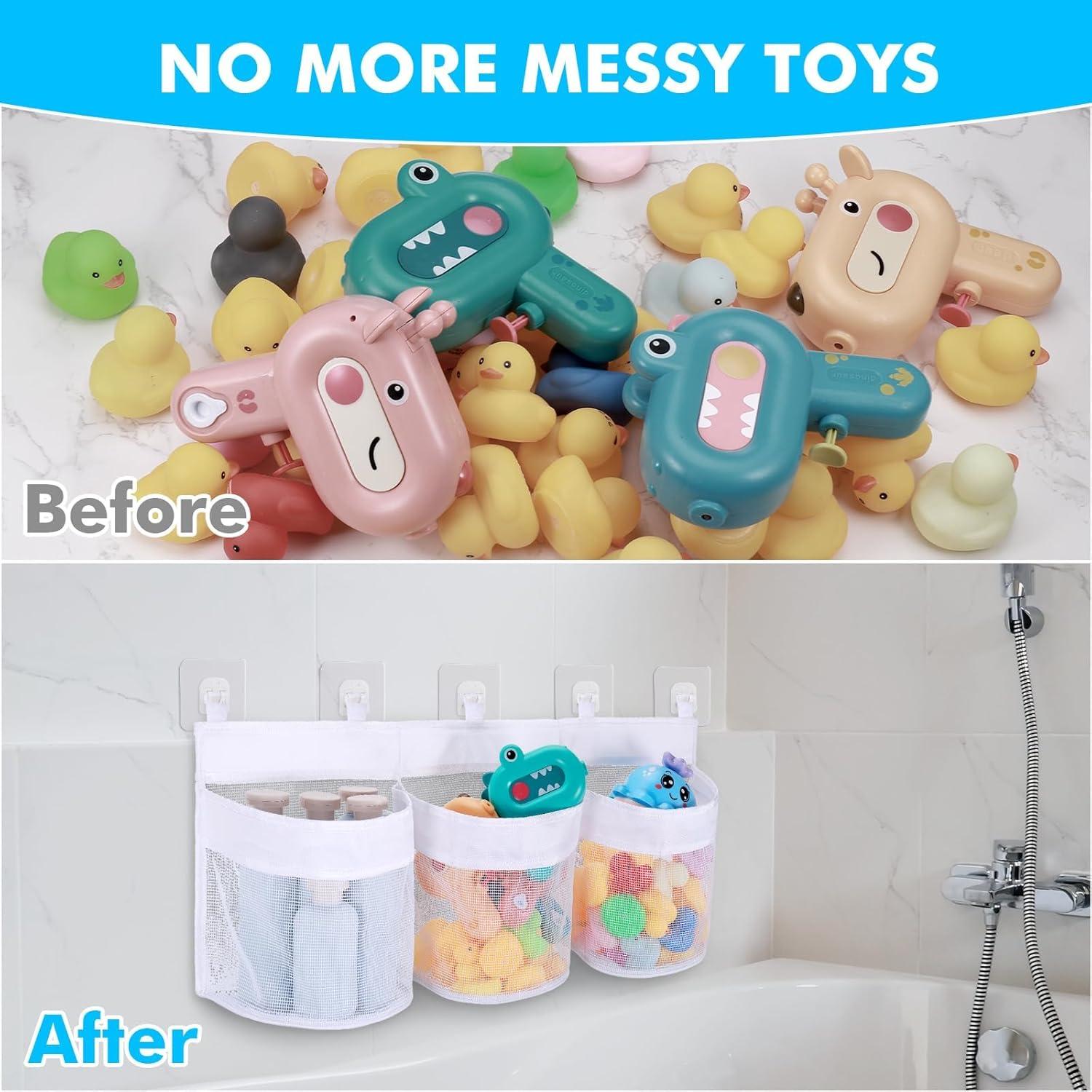 Organizador de Juguetes de Baño Huiguli 3 Compartimentos 66 cm