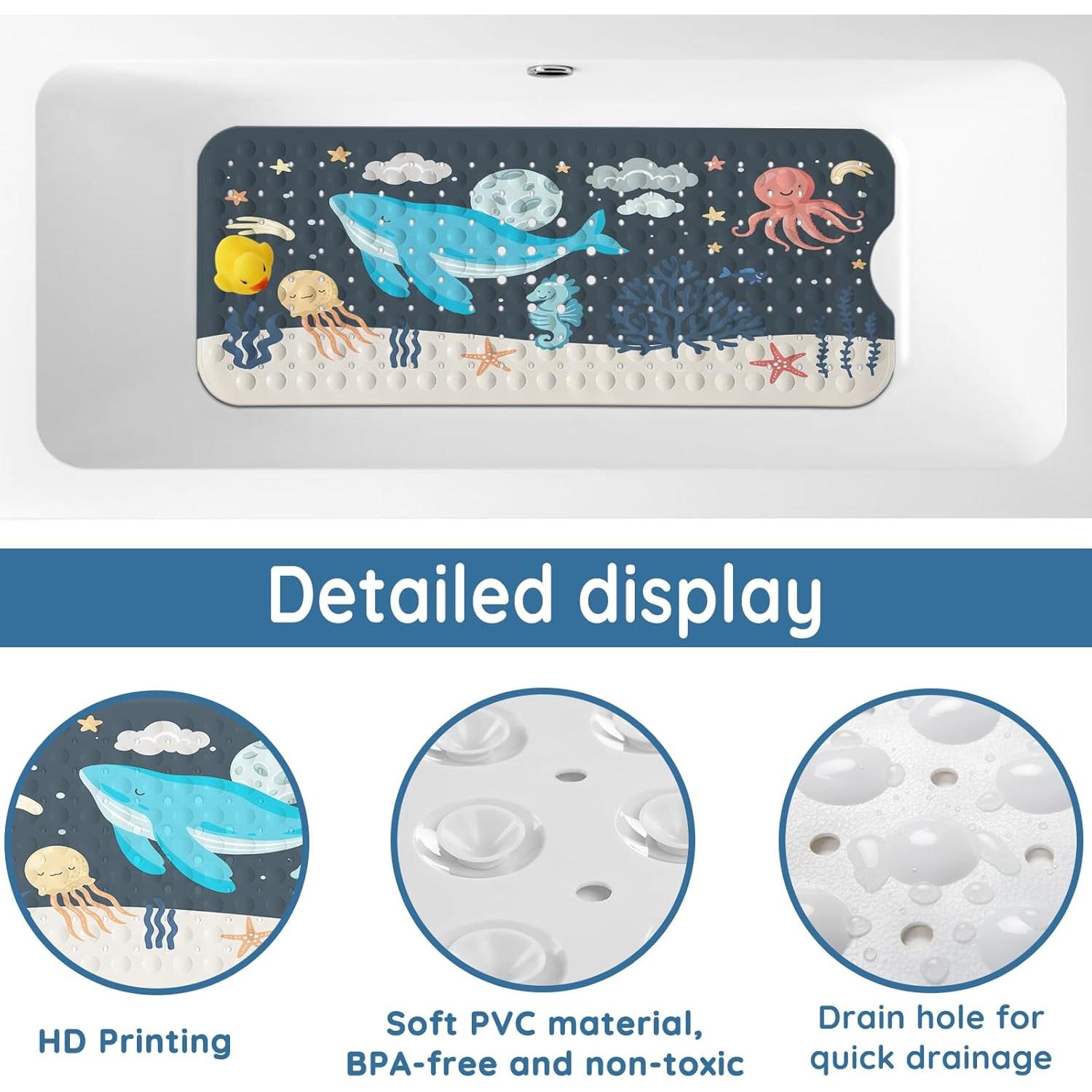 Alfombrilla de baño antideslizante Lnond 101.6 x 40.6 cm