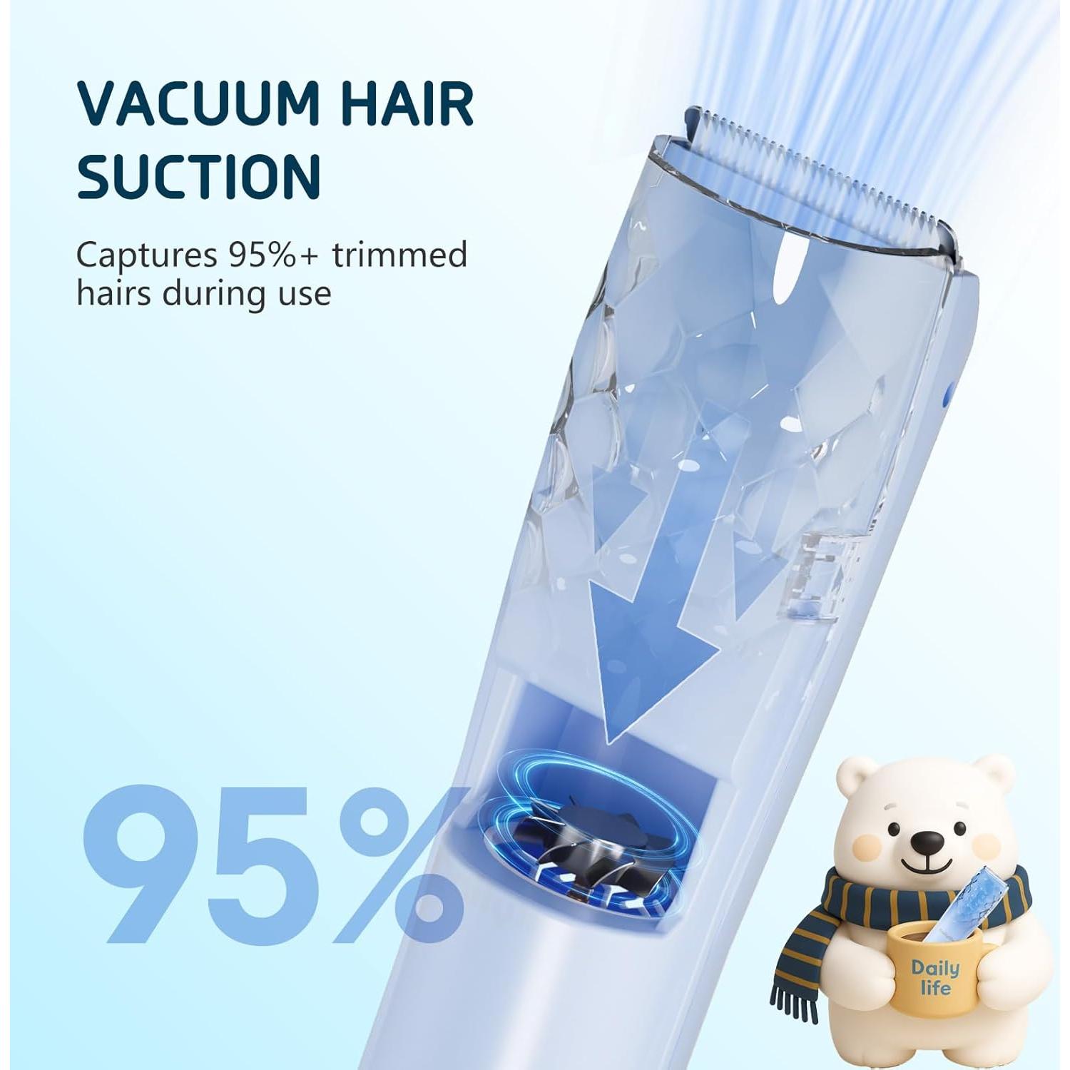 Cortapelos Silencioso DAILYLIFE para Bebés Azul - Kit Completo