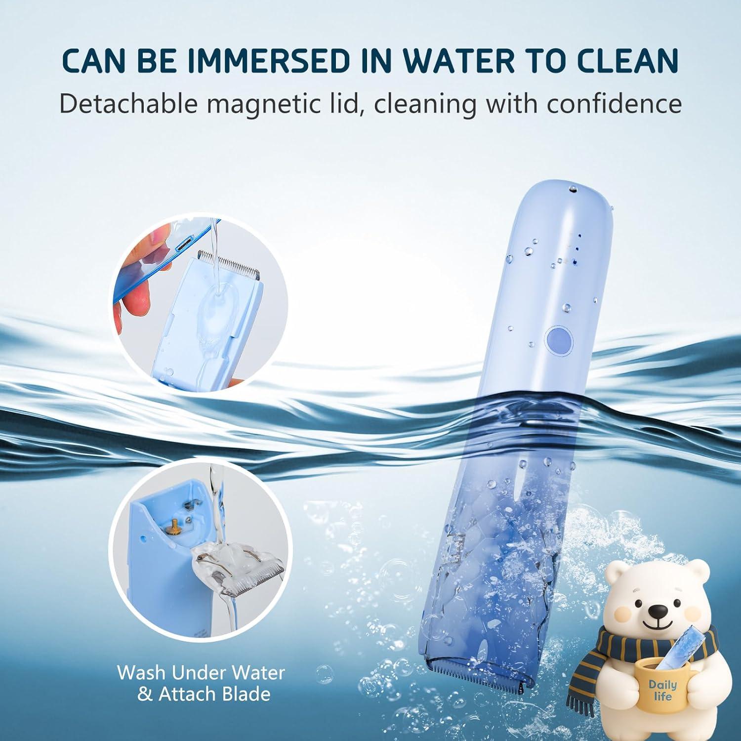 Cortapelos Silencioso DAILYLIFE para Bebés Azul - Kit Completo