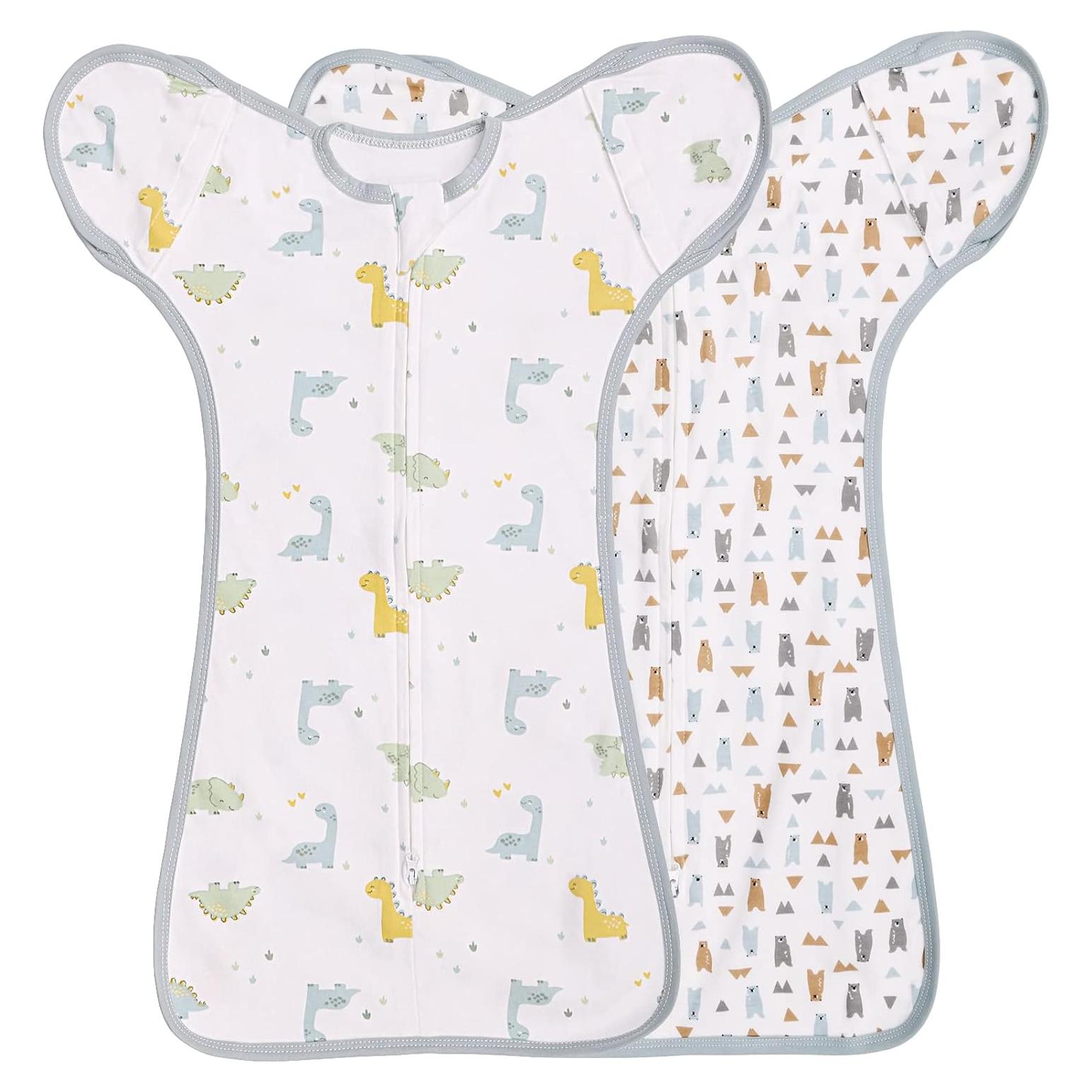 Saco de Dormir Swaddle 2 en 1 JULYFIRE 100% Algodón 0-3 Meses