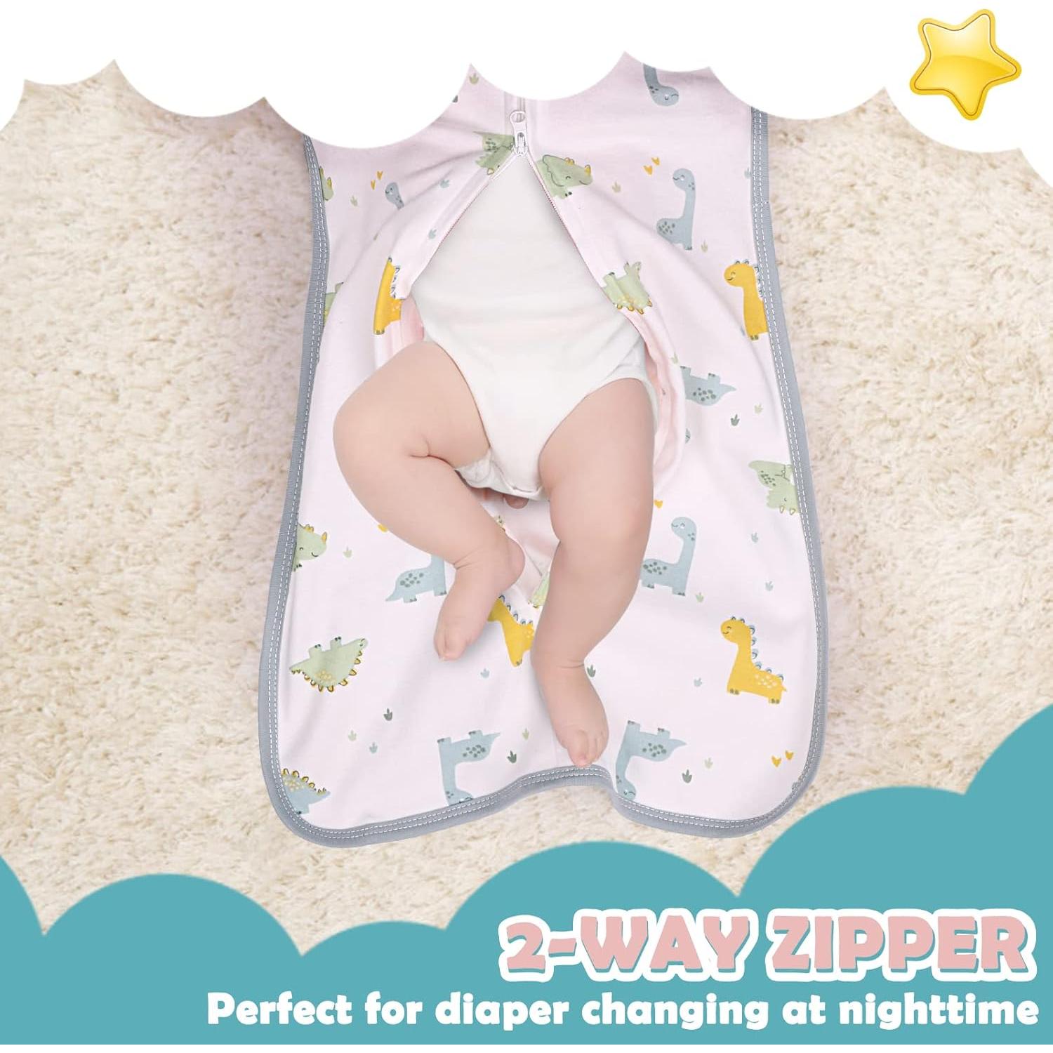 Saco de Dormir Swaddle 2 en 1 JULYFIRE 100% Algodón 0-3 Meses