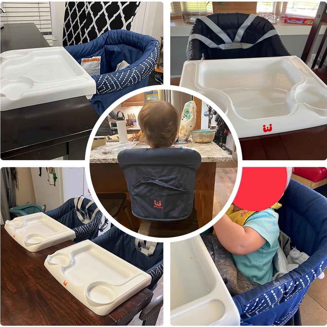 Silla Alta Portátil MTWML con Gancho y Bandeja para Bebés