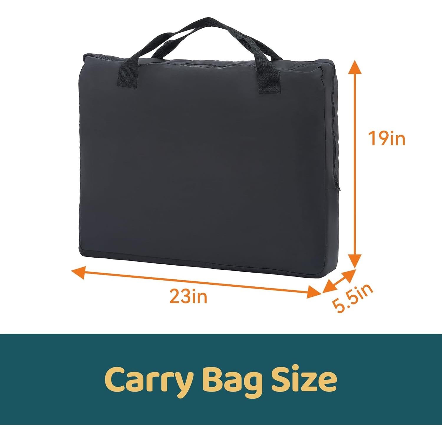 Cuna de viaje Pamo Babe negra ligera con colchón 109x73 cm